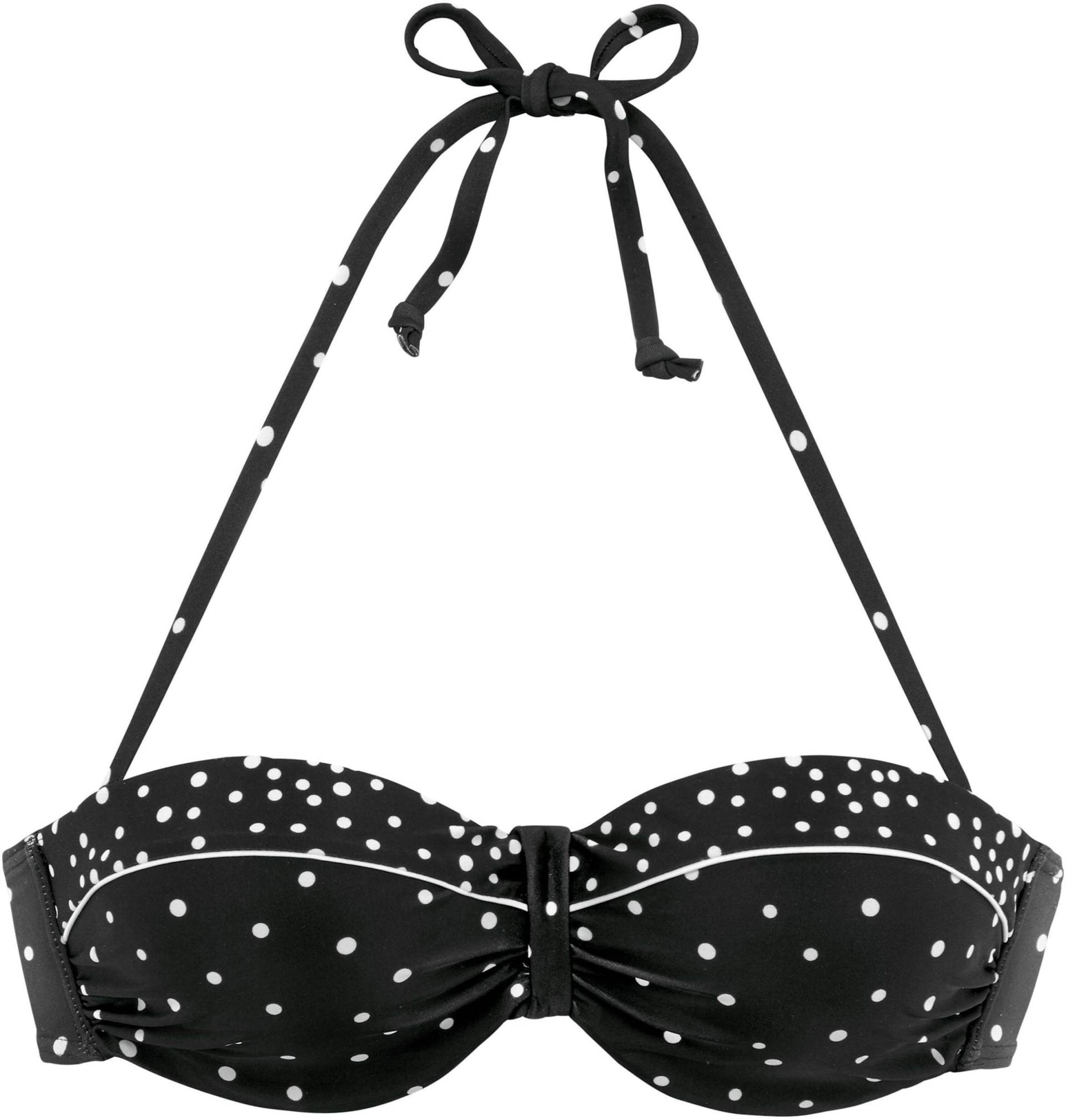 Bügel-Bandeau-Bikini-Top in schwarz-weiss von LASCANA