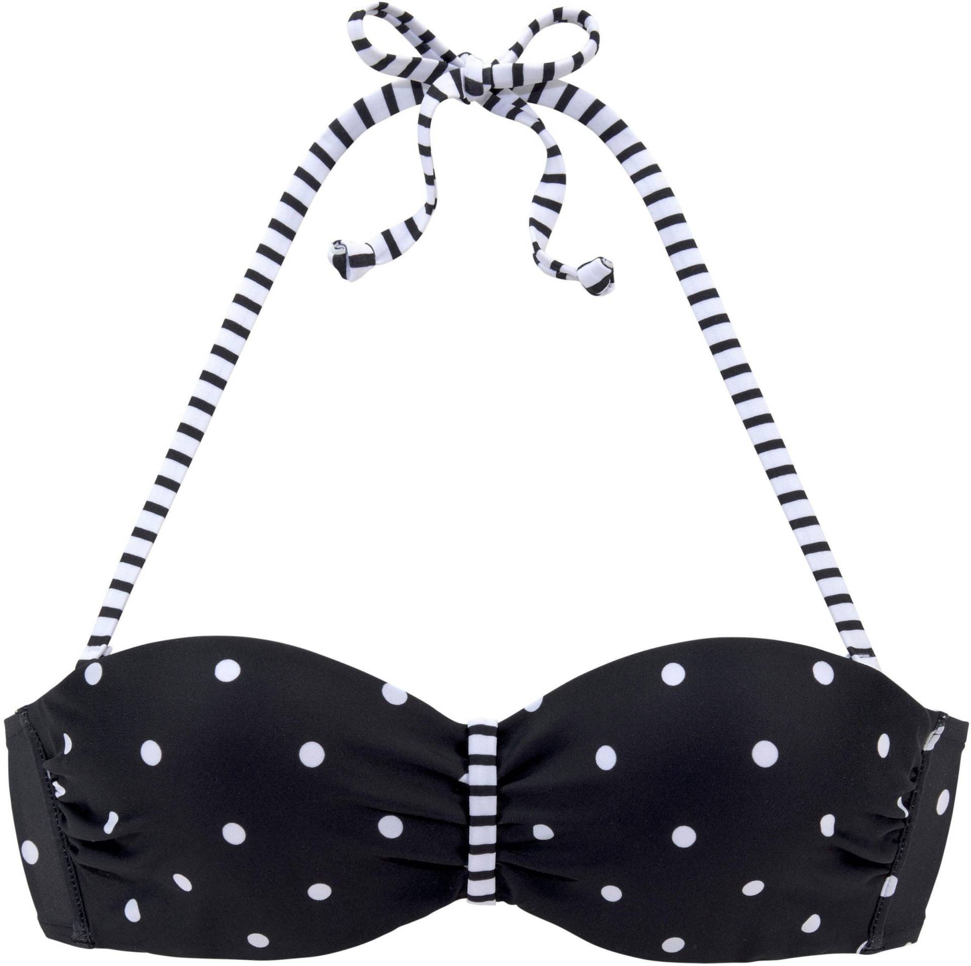 Bügel-Bandeau-Bikini-Top in schwarz-weiss von s.Oliver
