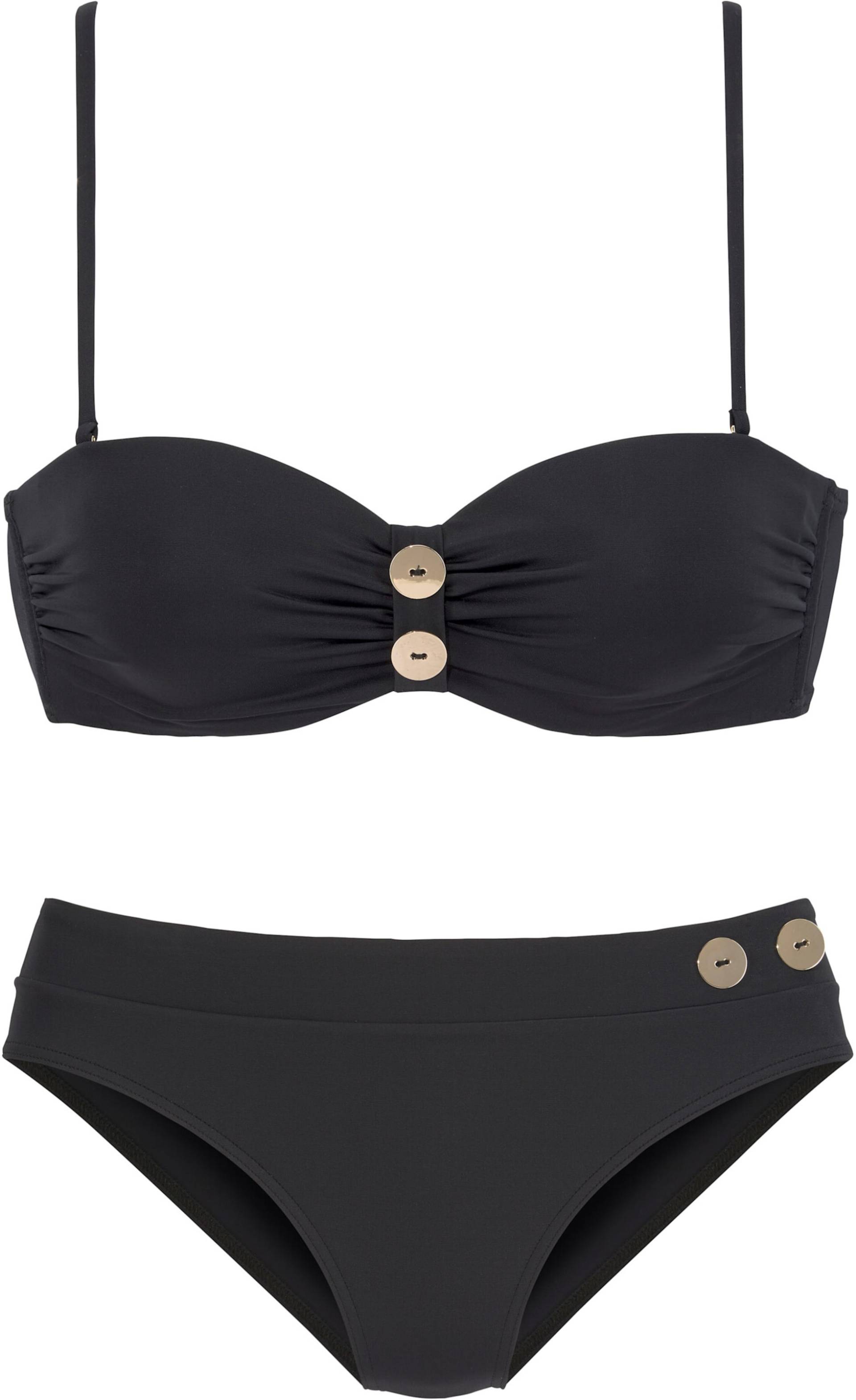 Bügel-Bandeau-Bikini in schwarz von Vivance