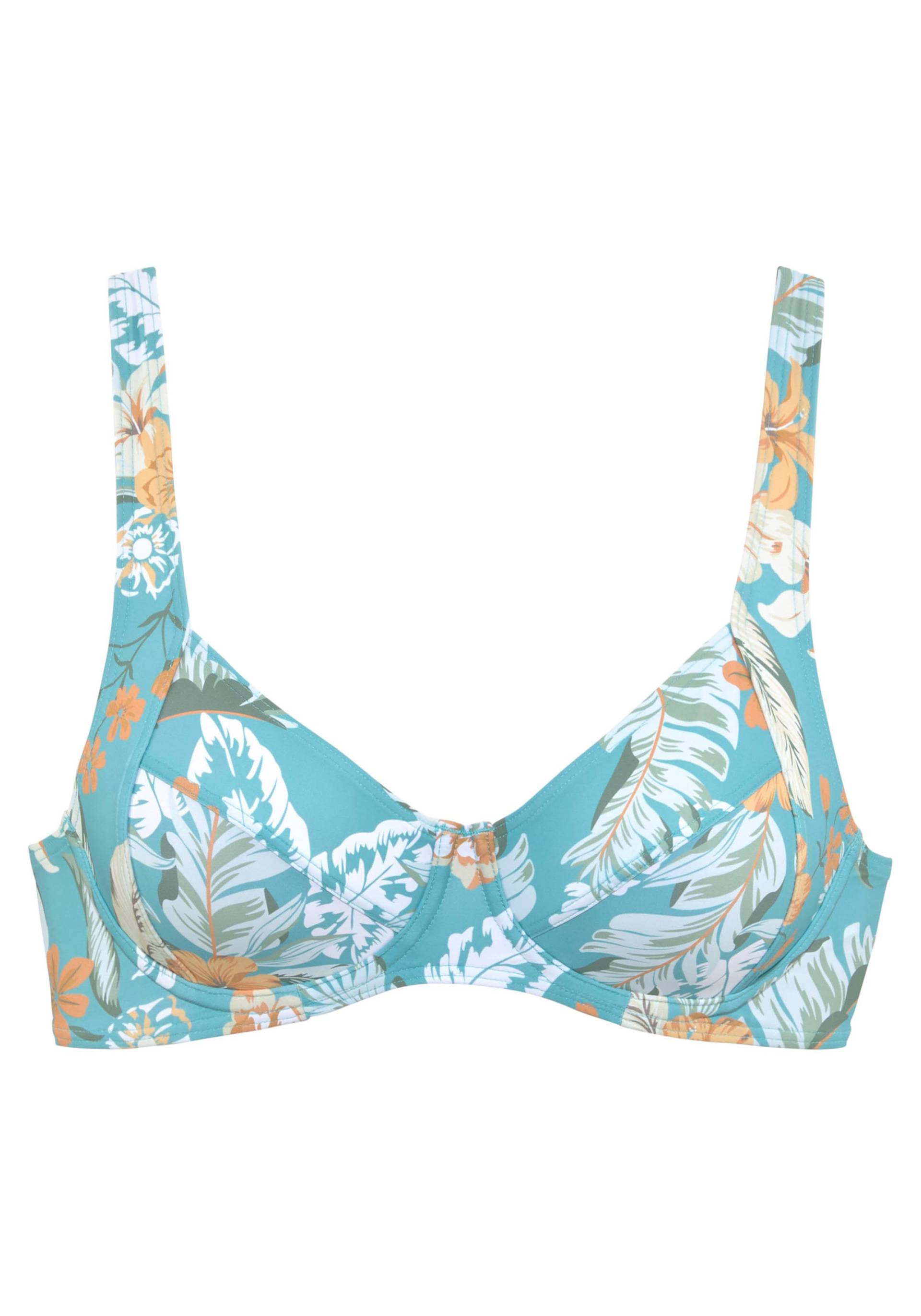 Bügel-Bikini-Top in aquablau-bedruckt von Sunseeker