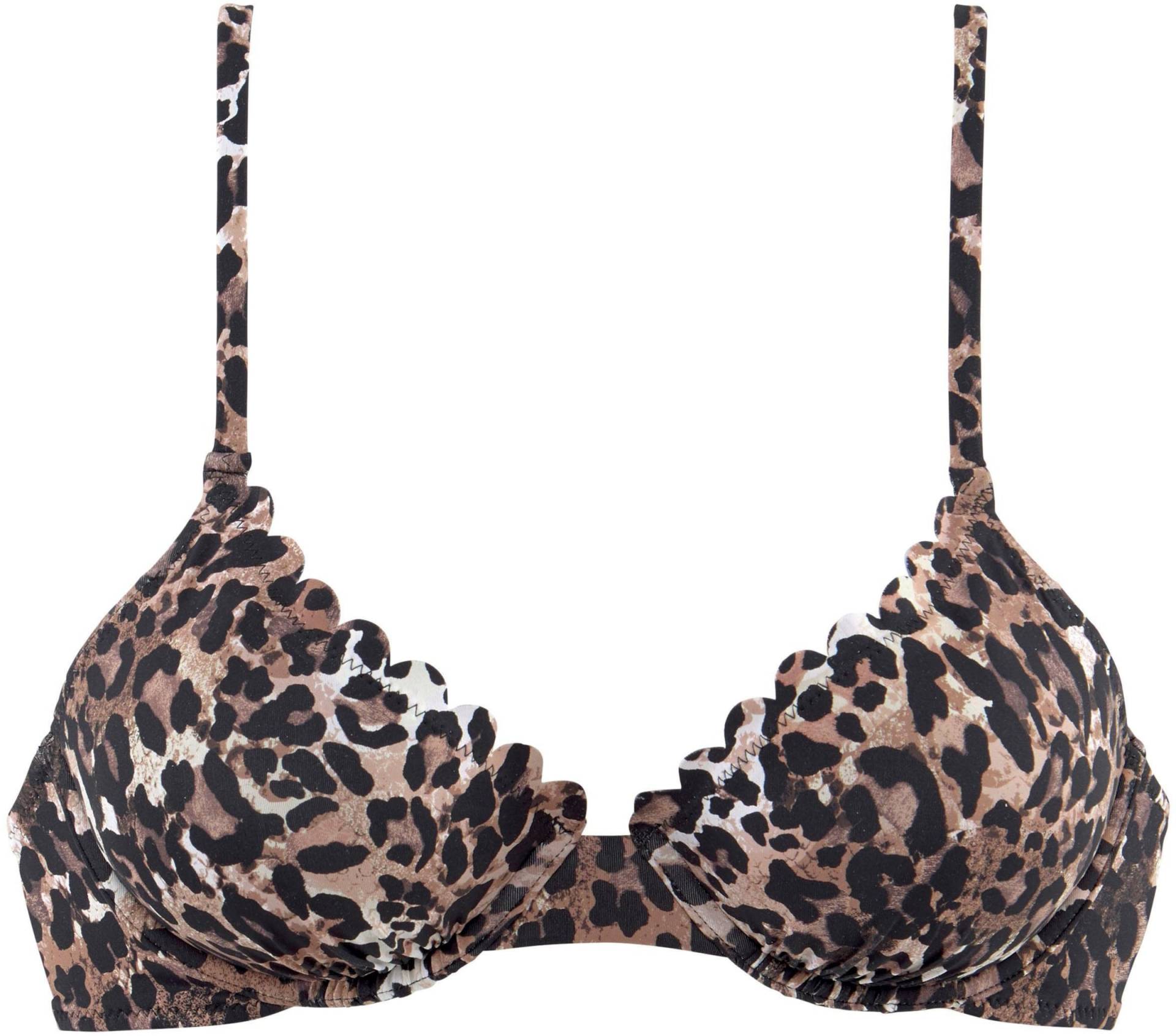 Bügel-Bikini-Top in braun-bedruckt von LASCANA