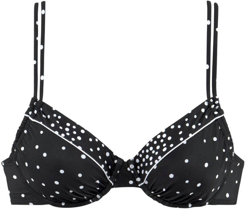 Bügel-Bikini-Top in schwarz-weiss von LASCANA