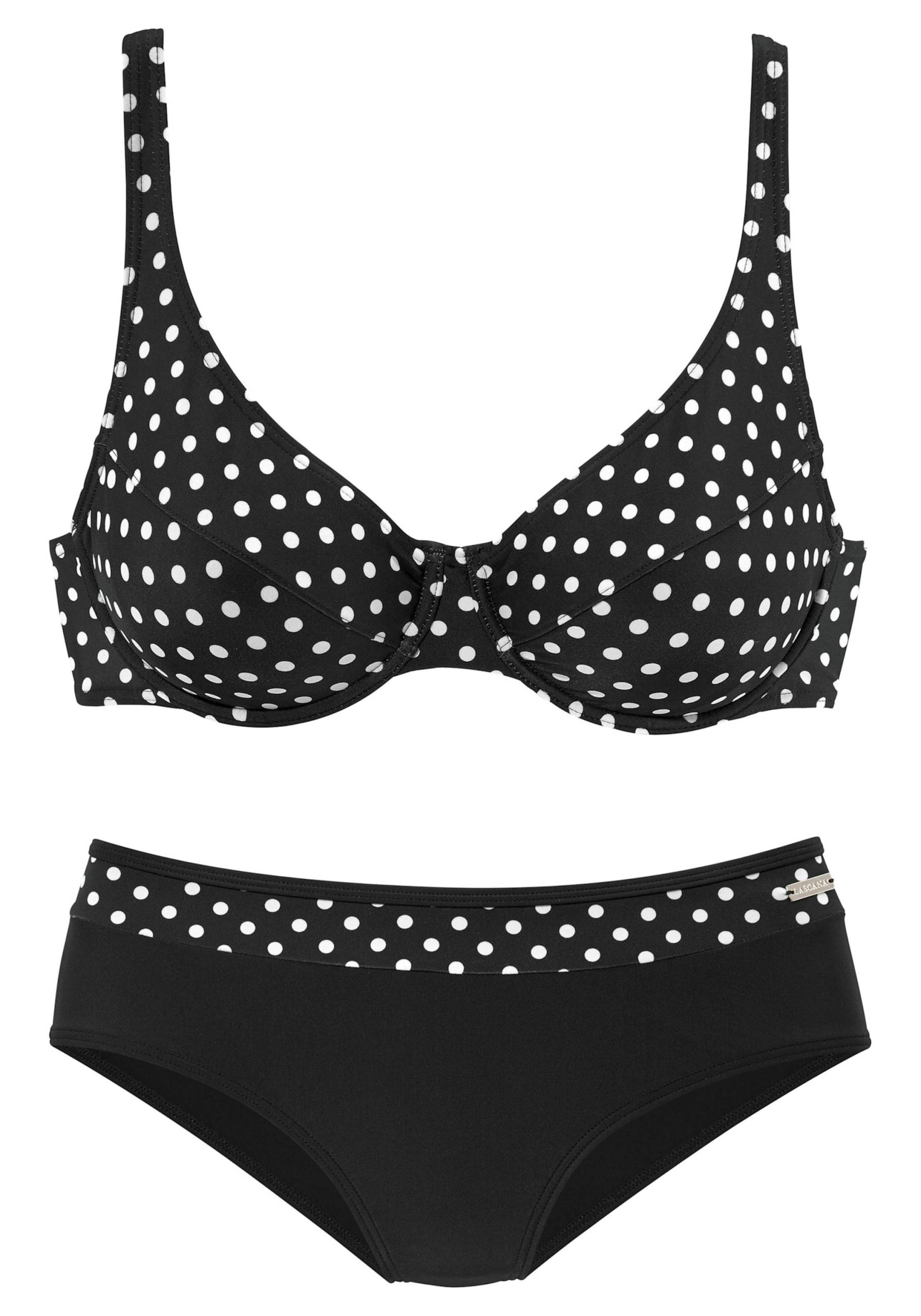 Bügel-Bikini in schwarz-weiss von LASCANA