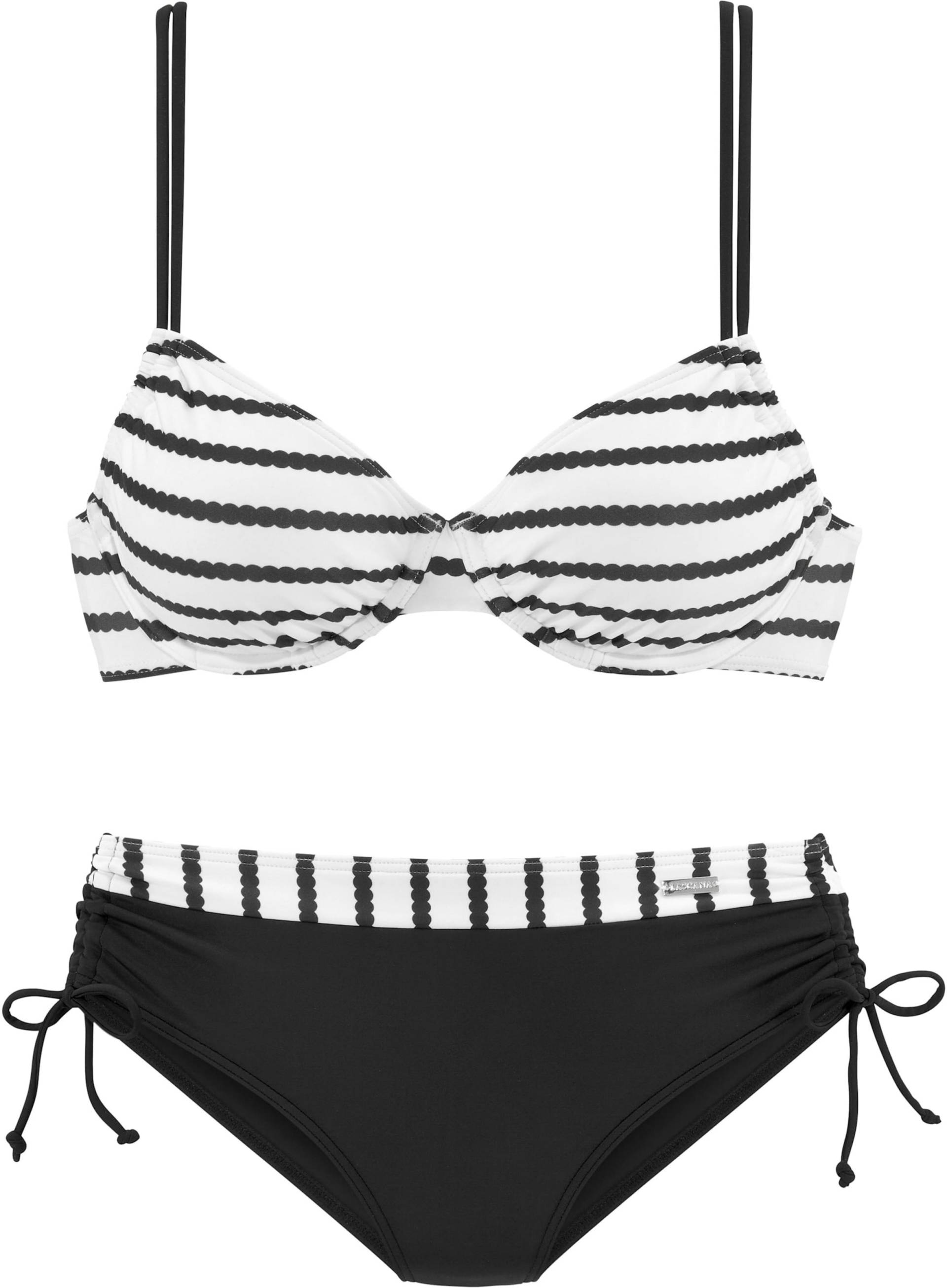 Bügel-Bikini in schwarz-weiss von LASCANA