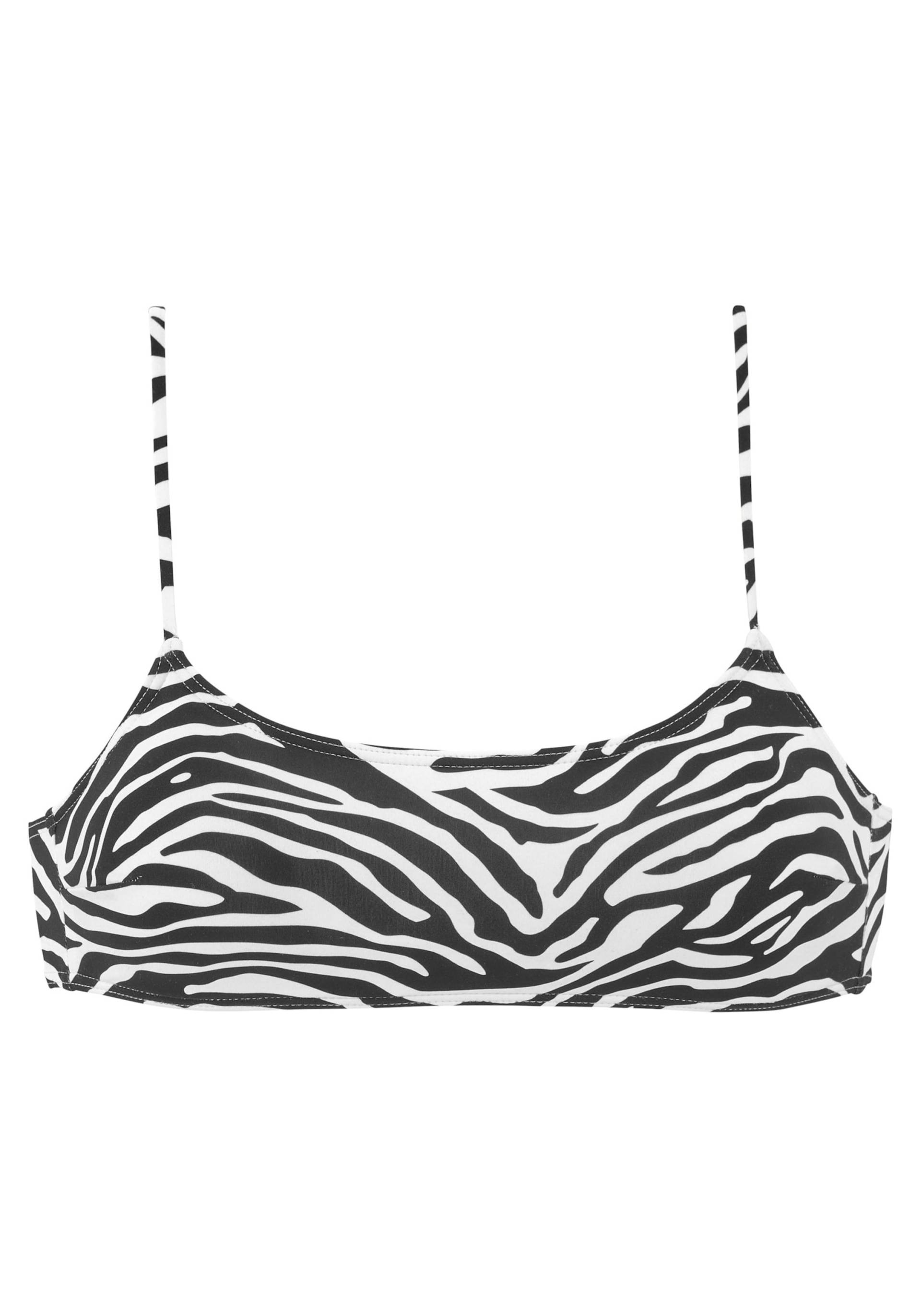 Bustier-Bikini-Top in schwarz-weiss von Venice Beach