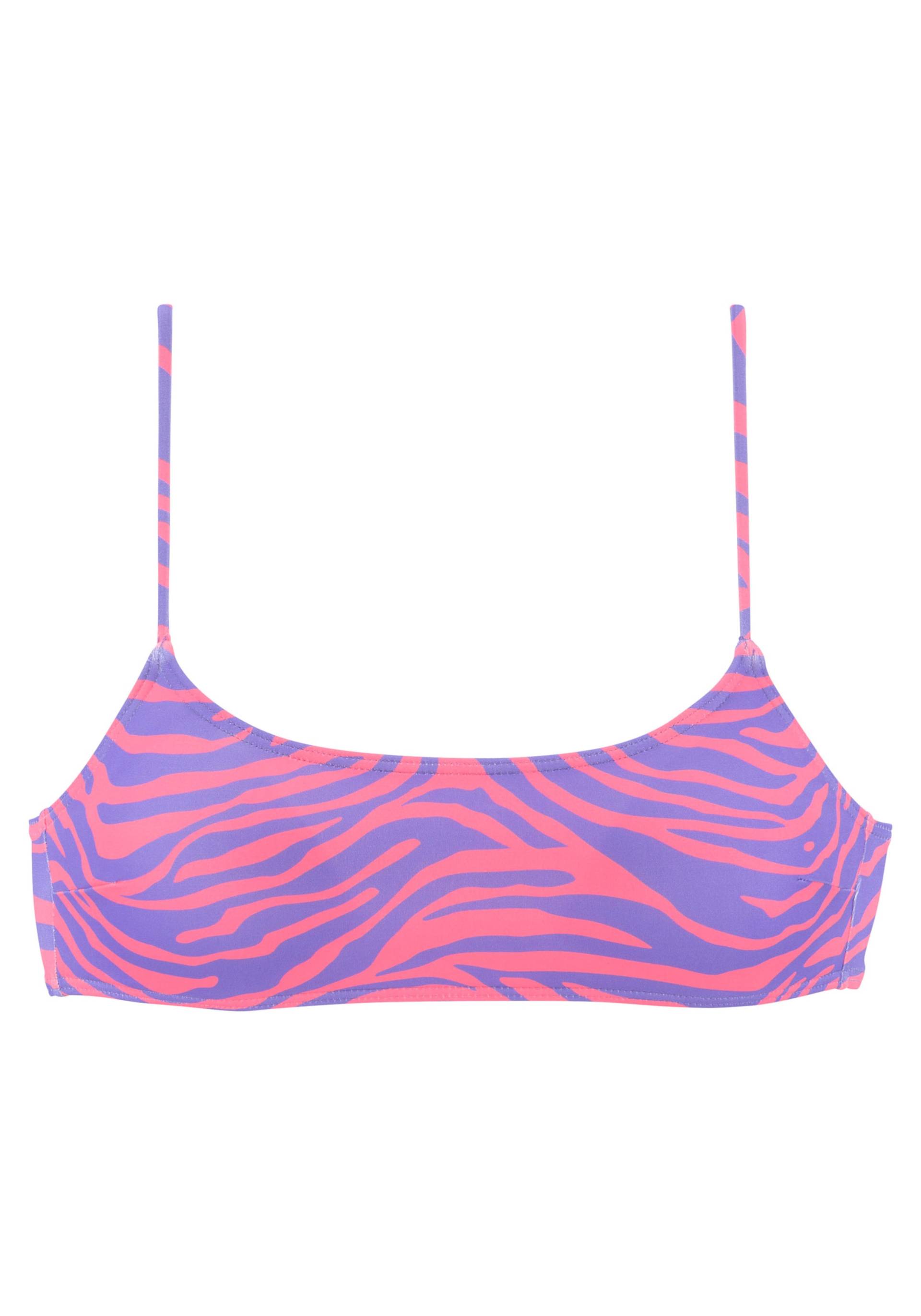 Bustier-Bikini-Top in violett-koralle von Venice Beach