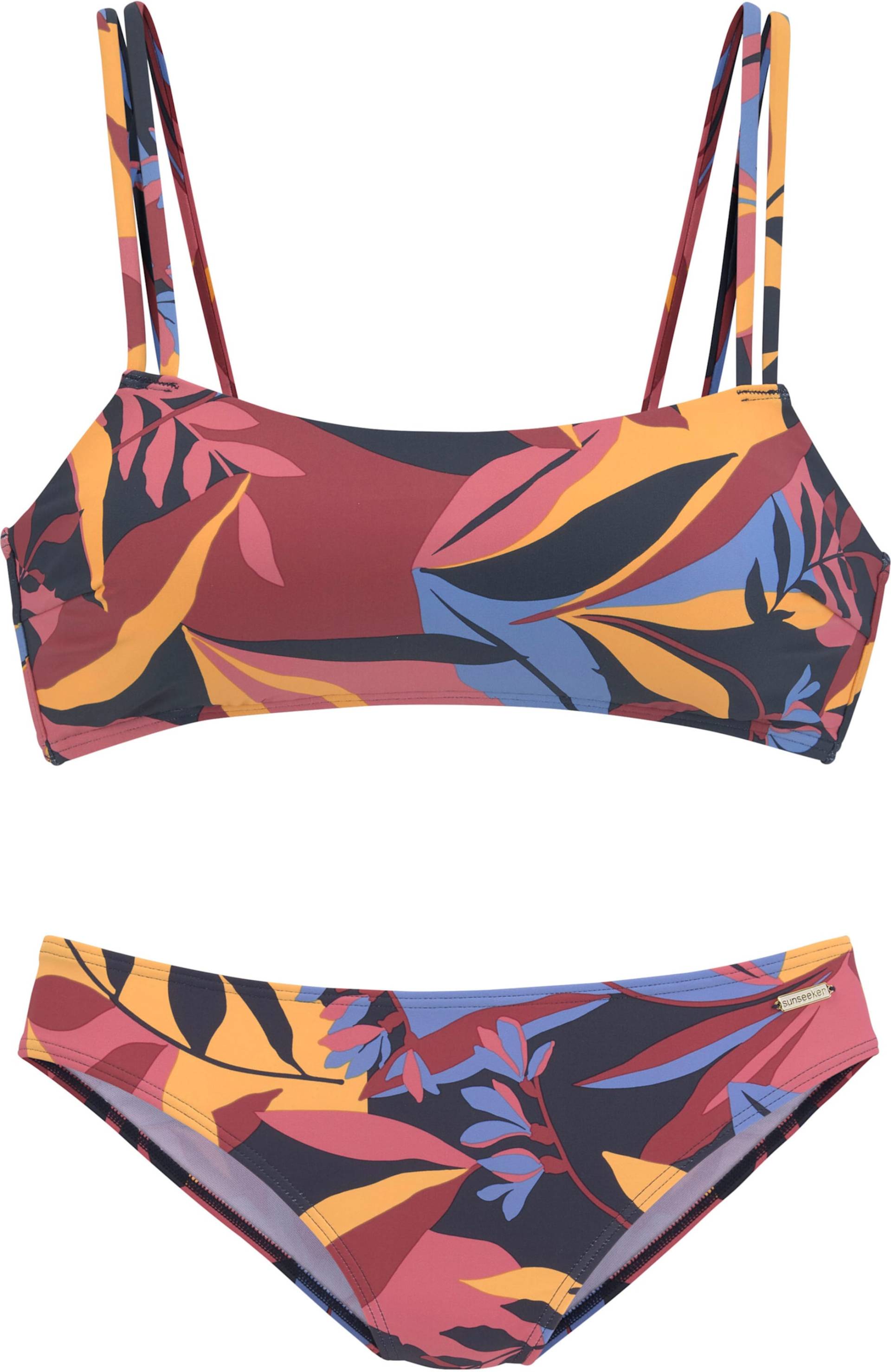 Bustier-Bikini in marine-rostrot von Sunseeker