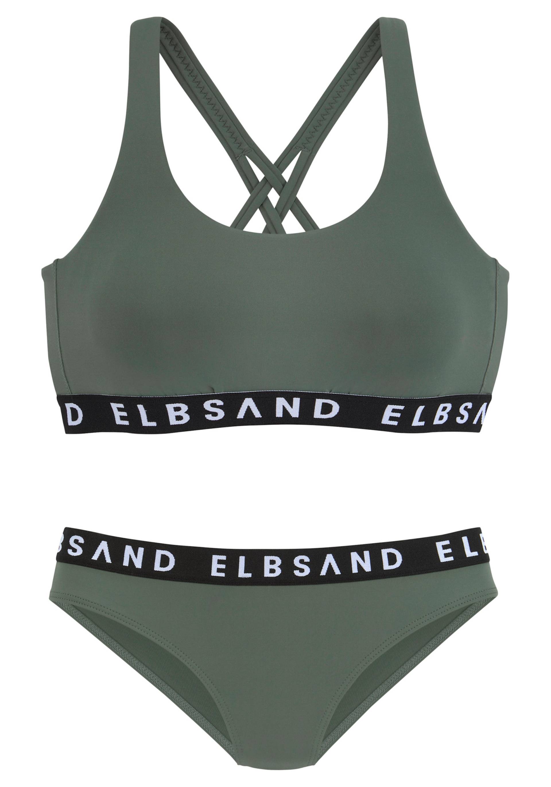 Bustier-Bikini in oliv von Elbsand