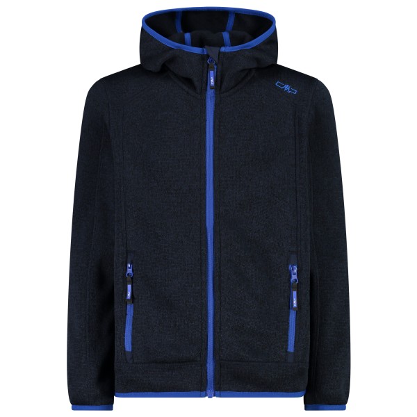 CMP - Boy's Jacket Fix Hood Jacquard Knitted - Fleecejacke Gr 104;110;116;128;140;152;164;176;92;98 blau;blau/türkis;grau von CMP