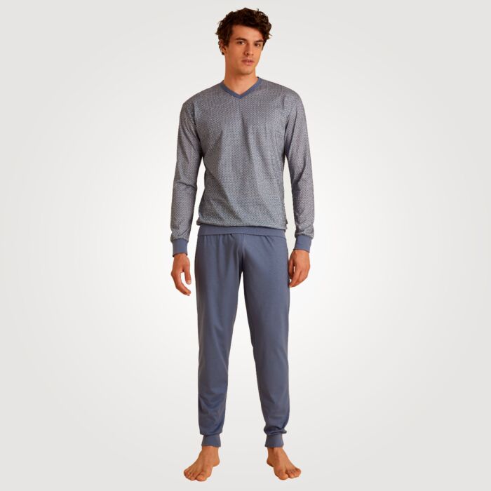 Calida Herren Pyjama, blau, XXL von Calida