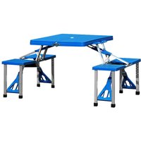 Campingtisch Blau Alu für 4 Personen klappbar Campingtisch Blau Alu für 4 Personen klappbar von Casaria®