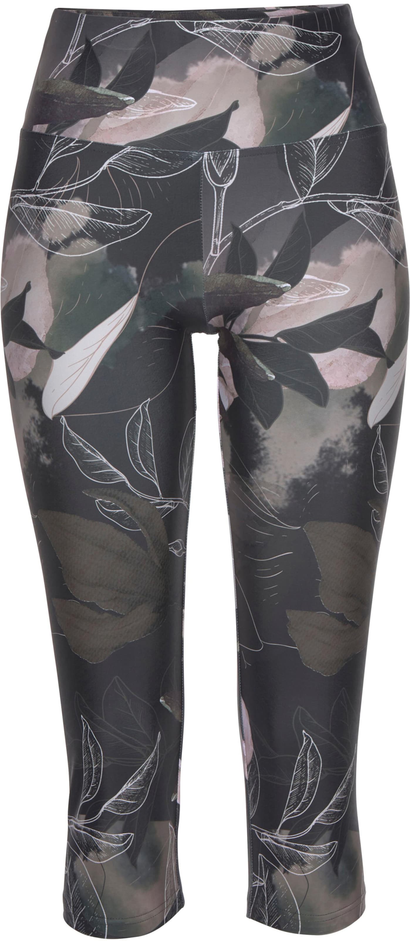 Caprileggings in khaki-gemustert-hellrosa von LASCANA ACTIVE