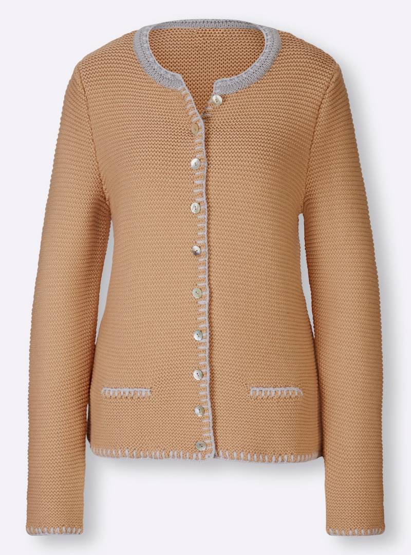 Cardigan in camel von heine