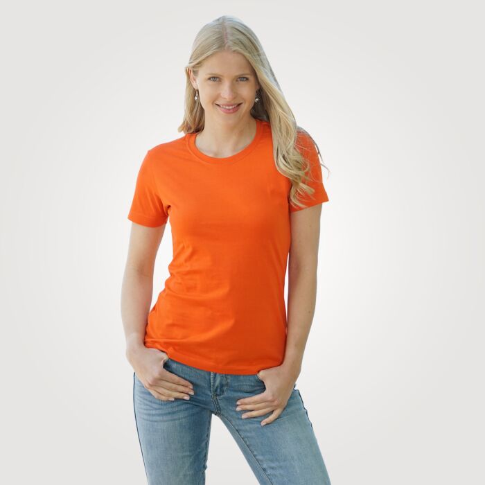 Clique T-Shirt rundhals, orange von Clinique