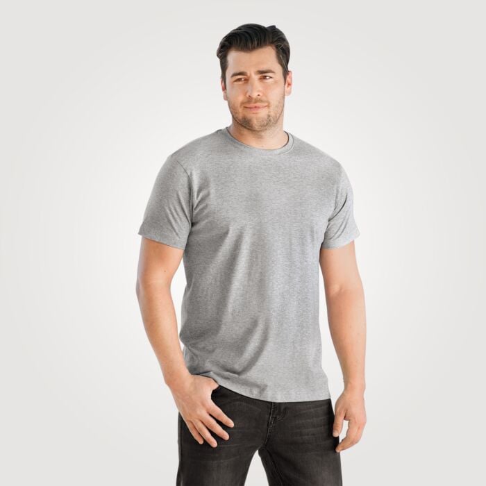 Clique T-Shirt unisex, weiche Qualität, grau meliert, XXL von Clinique