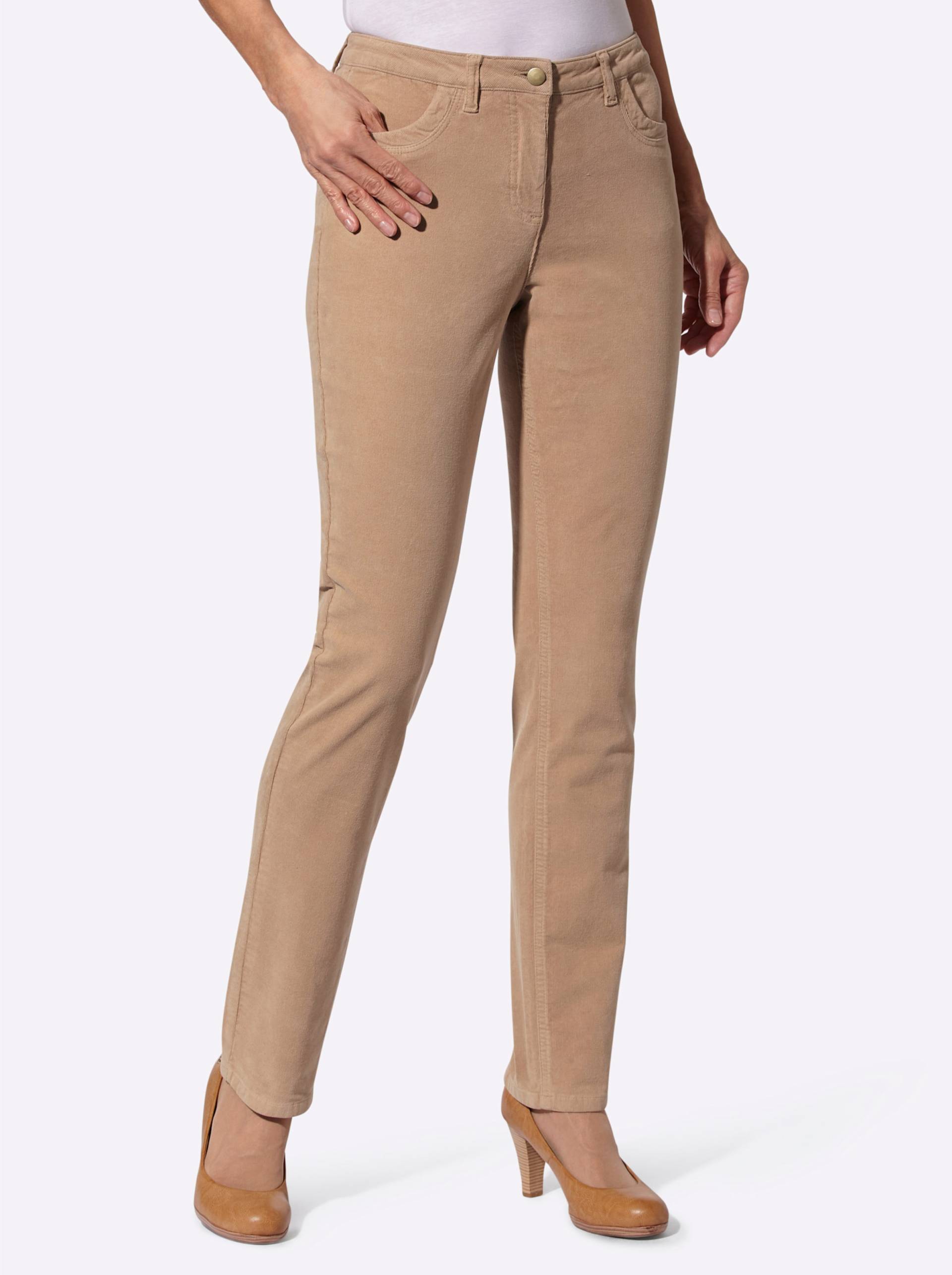 Cordhose in camel von heine