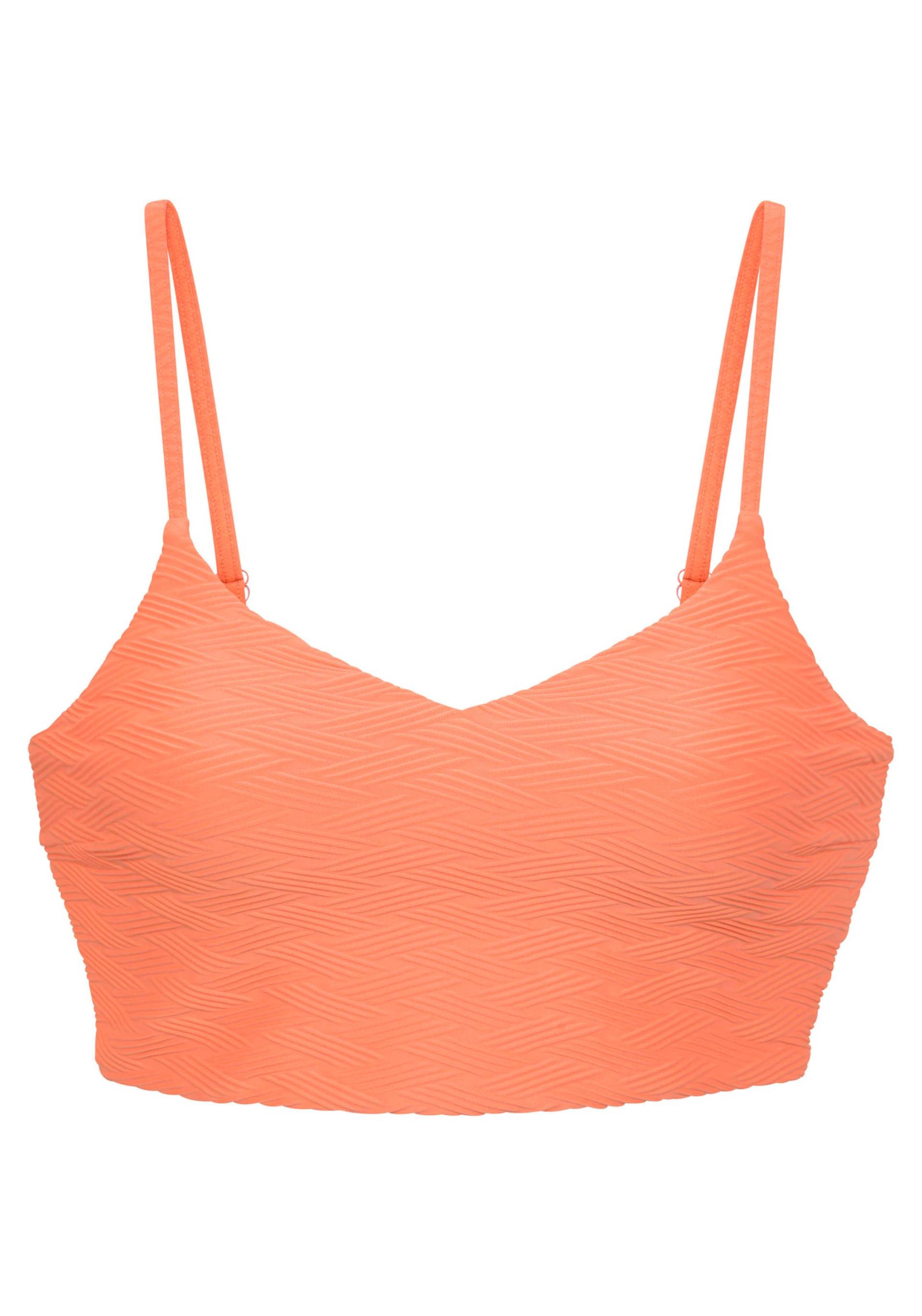 Crop-Bikini-Top in peach von Sunseeker