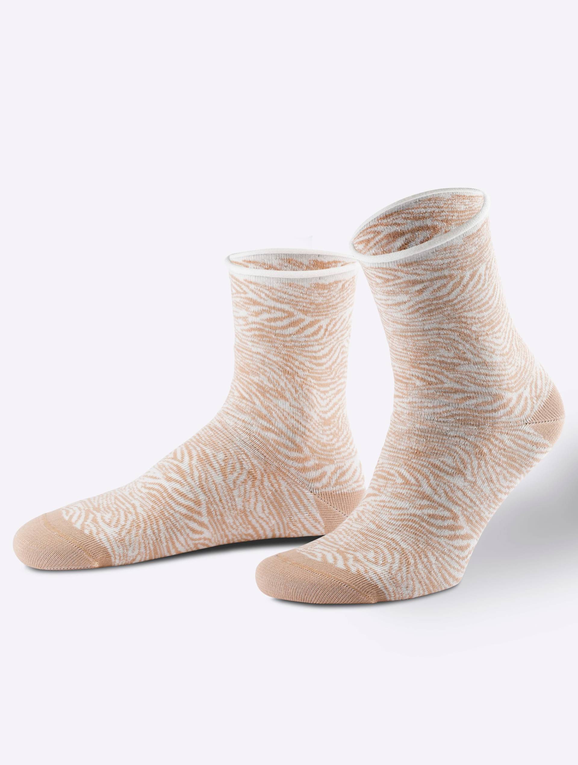 Damen-Socken in camel-gemustert von wäschepur