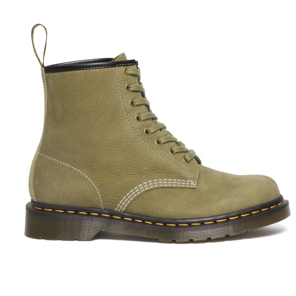 Dr. Martens - 1460 Tumbled Nubuck + EH Suede - Freizeitstiefel Gr 9,5 oliv von Dr. Martens