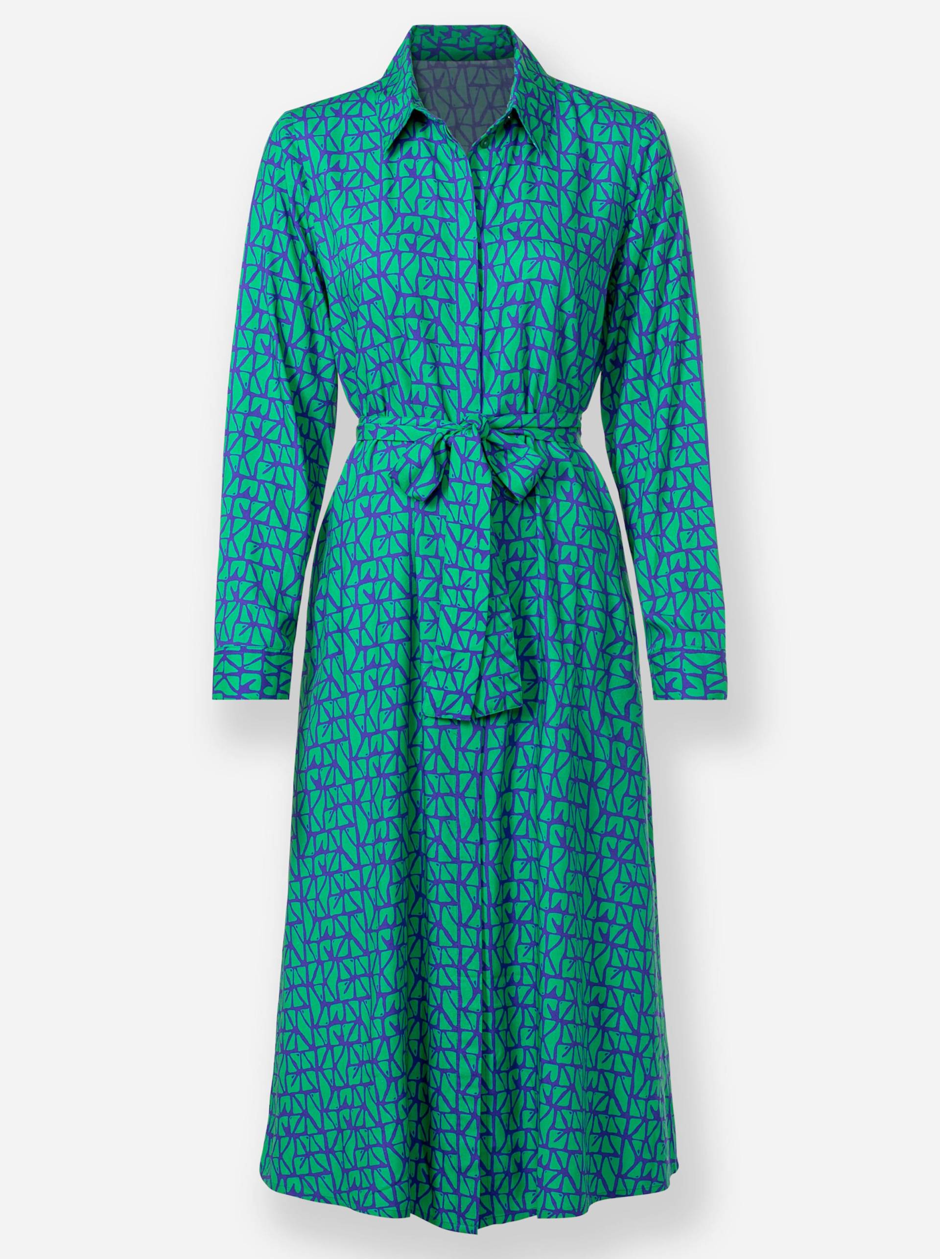 Druck-Kleid in grasgrün-royalblau-bedruckt von heine