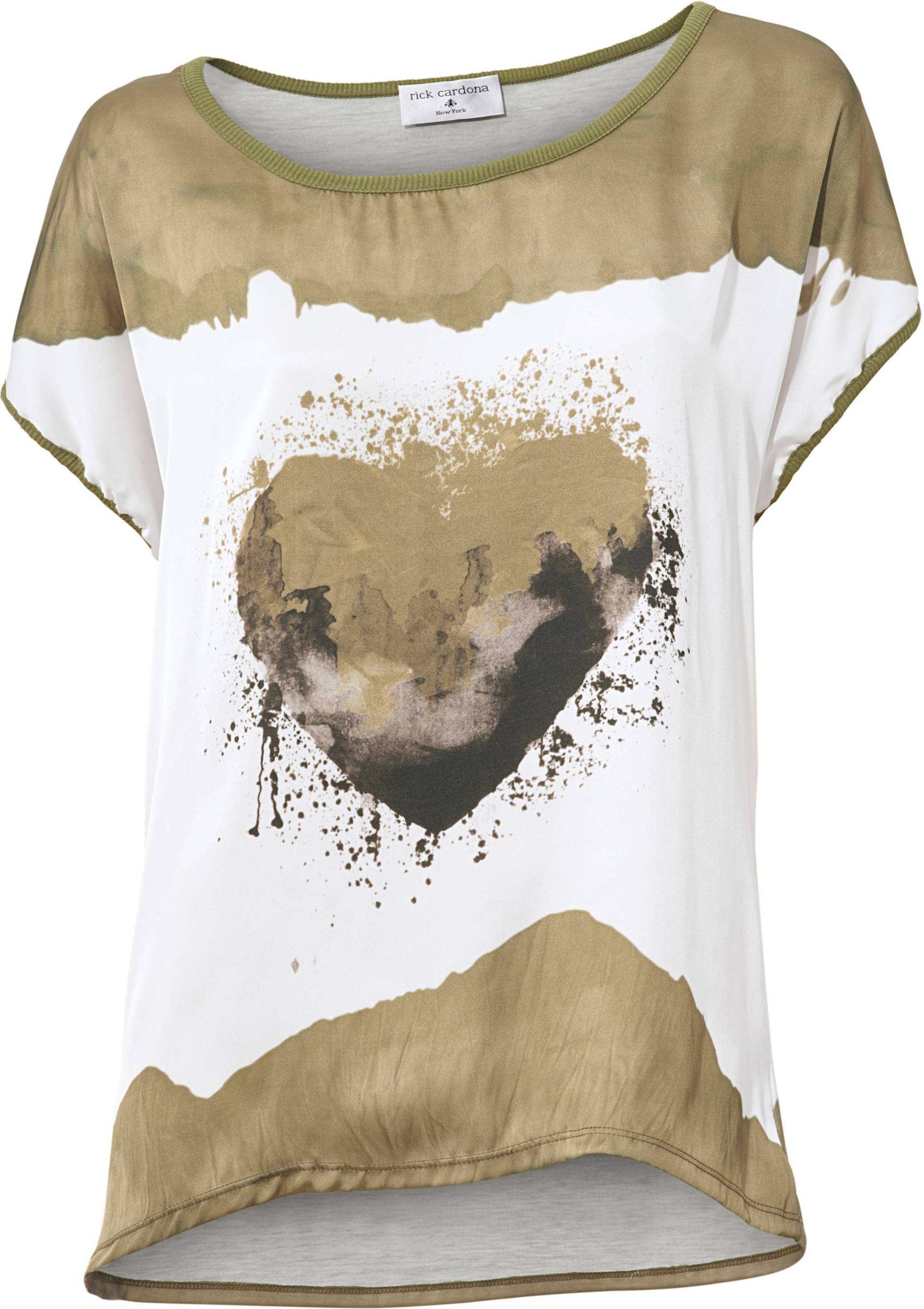 Druck-Shirt in oliv von Rick Cardona