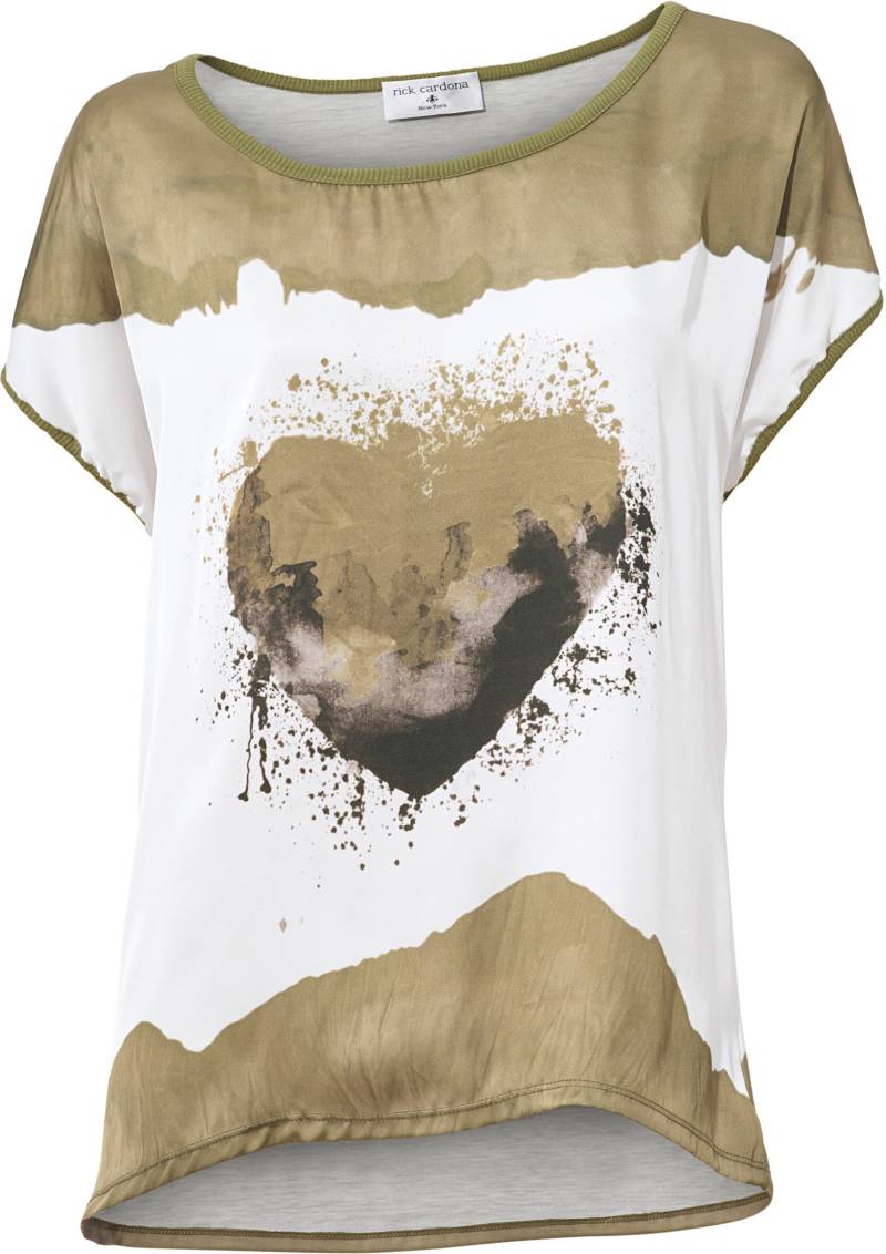 Druck-Shirt in oliv von heine