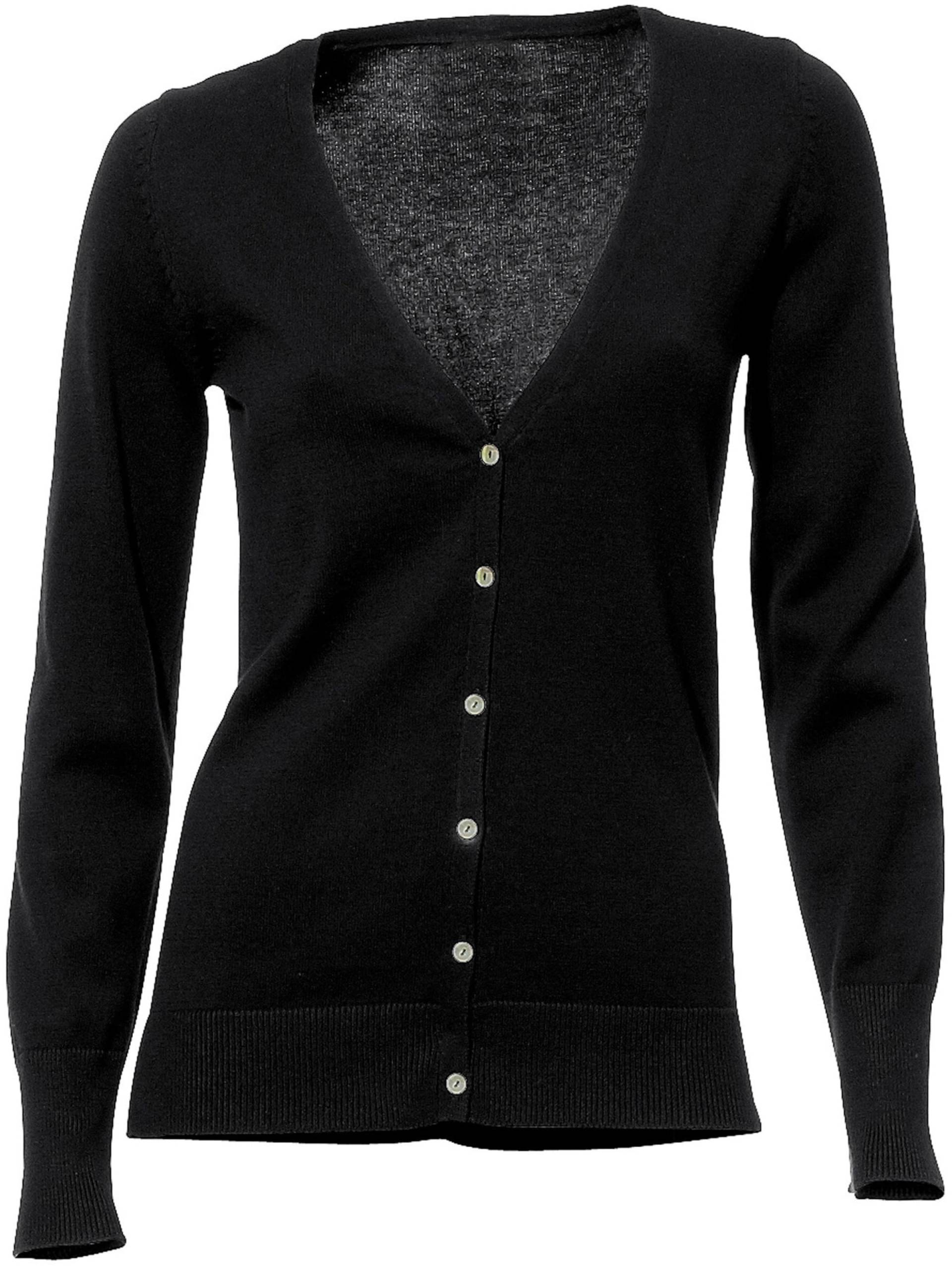 Feinstrickjacke in schwarz von heine