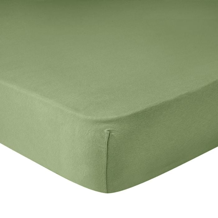 Fixleintuch für extra hohe Matratzen und Wasserbetten, olive, 120x200–220 cm von Living Home