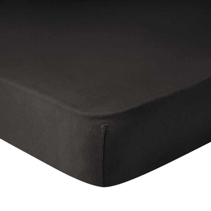 Fixleintuch für extra hohe Matratzen und Wasserbetten, schwarz, 120x200–220 cm von Living Home