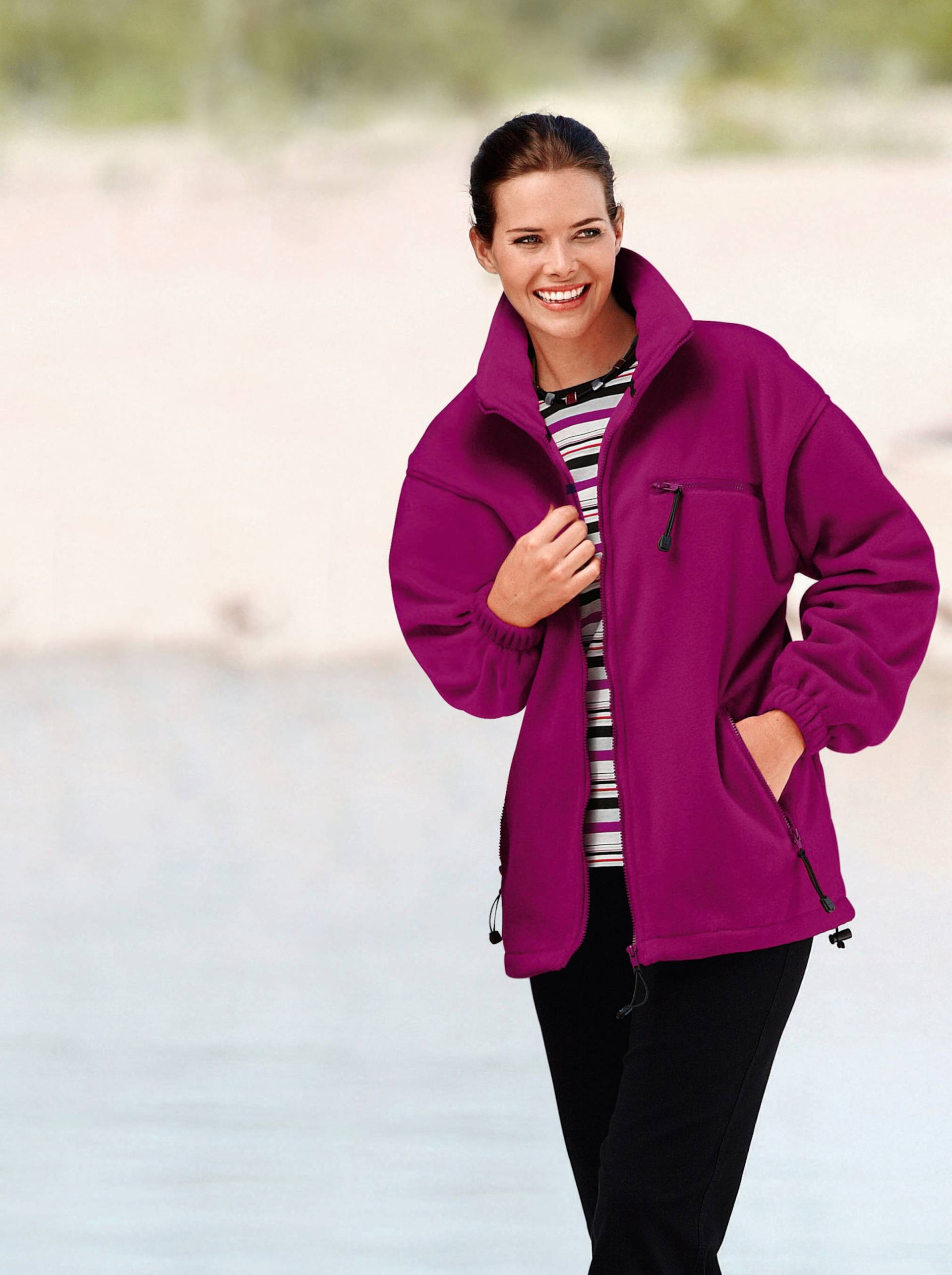 Fleecejacke in fuchsia von heine