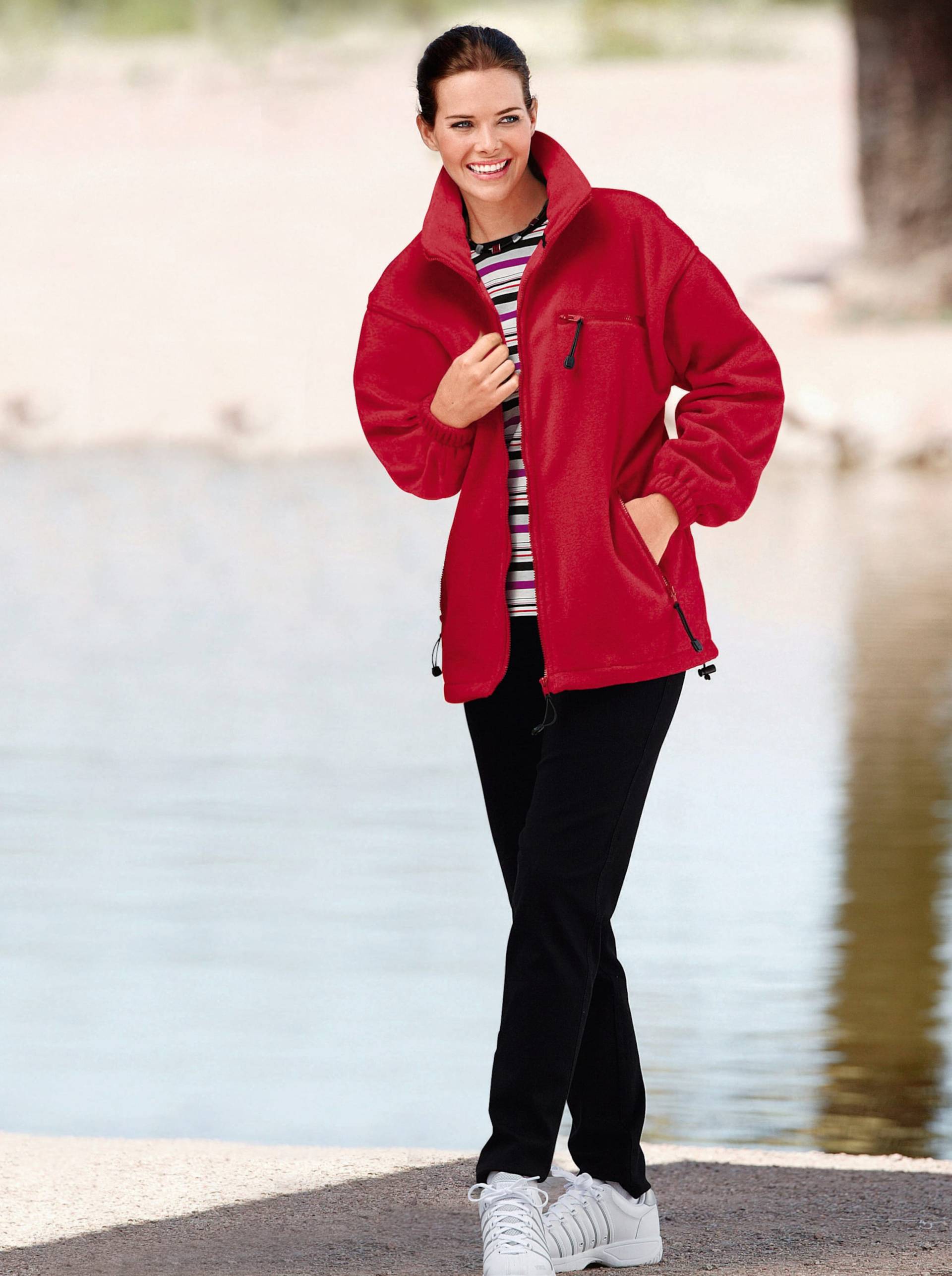 Fleecejacke in rot von heine