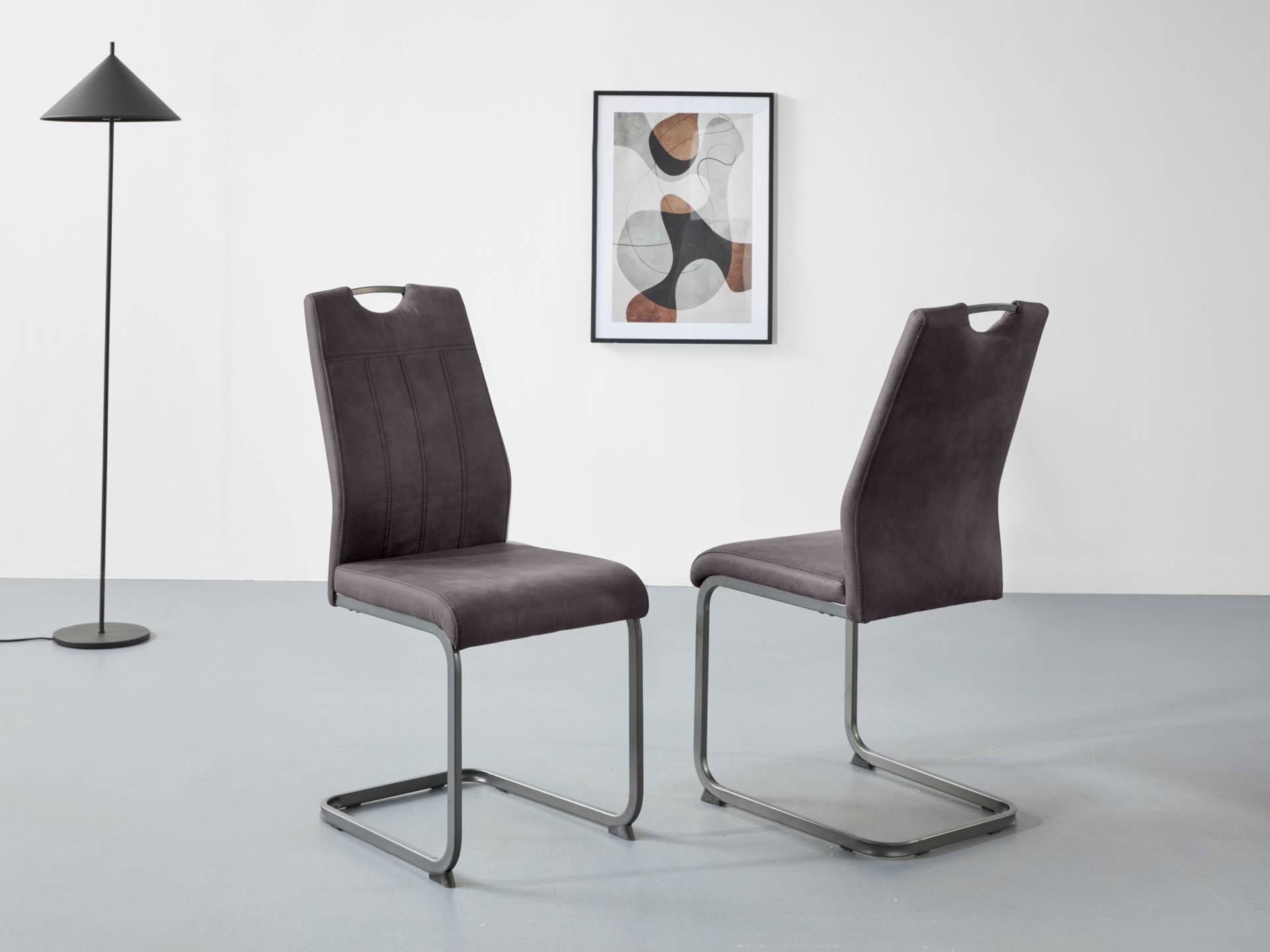 HELA Freischwinger »CHRISTINA«, (Set), 2 St., Microfaser, 1, 2 oder 4 Stück, Schwingstuhl HELA Freischwinger »CHRISTINA«, (Set), 2 St., Microfaser, 1, 2 oder 4 Stück, Schwingstuhl von Hela