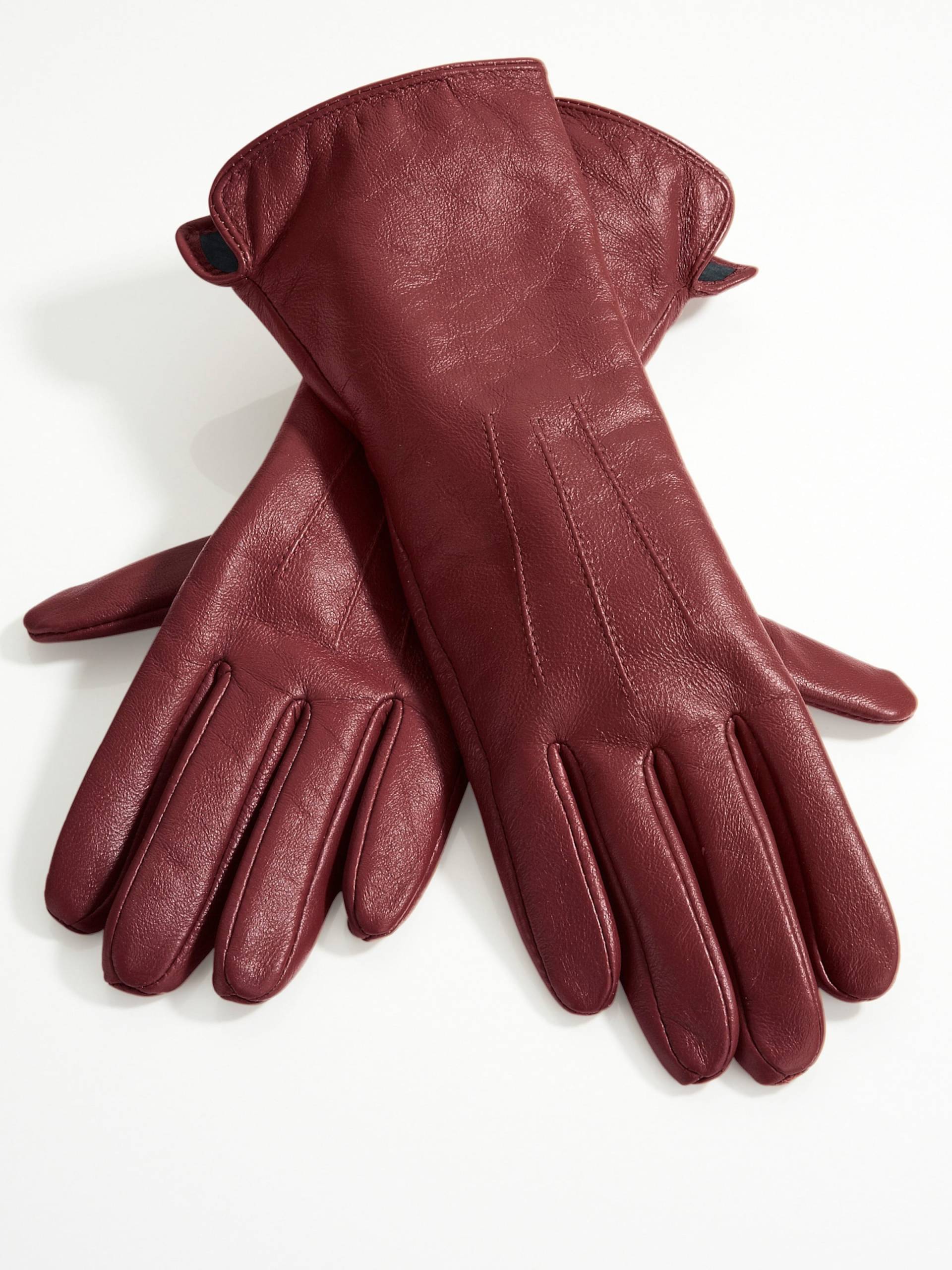 Handschuhe in bordeaux von heine