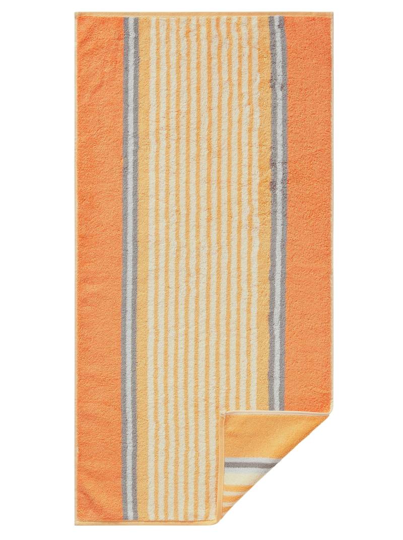 Handtuch in apricot-gestreift von Cawö