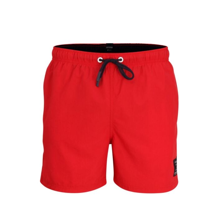 Herren Badeshorts lang, rot, XL