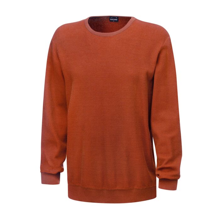 Herren Pullover in Waffelstruktur, rost, XL von Artime