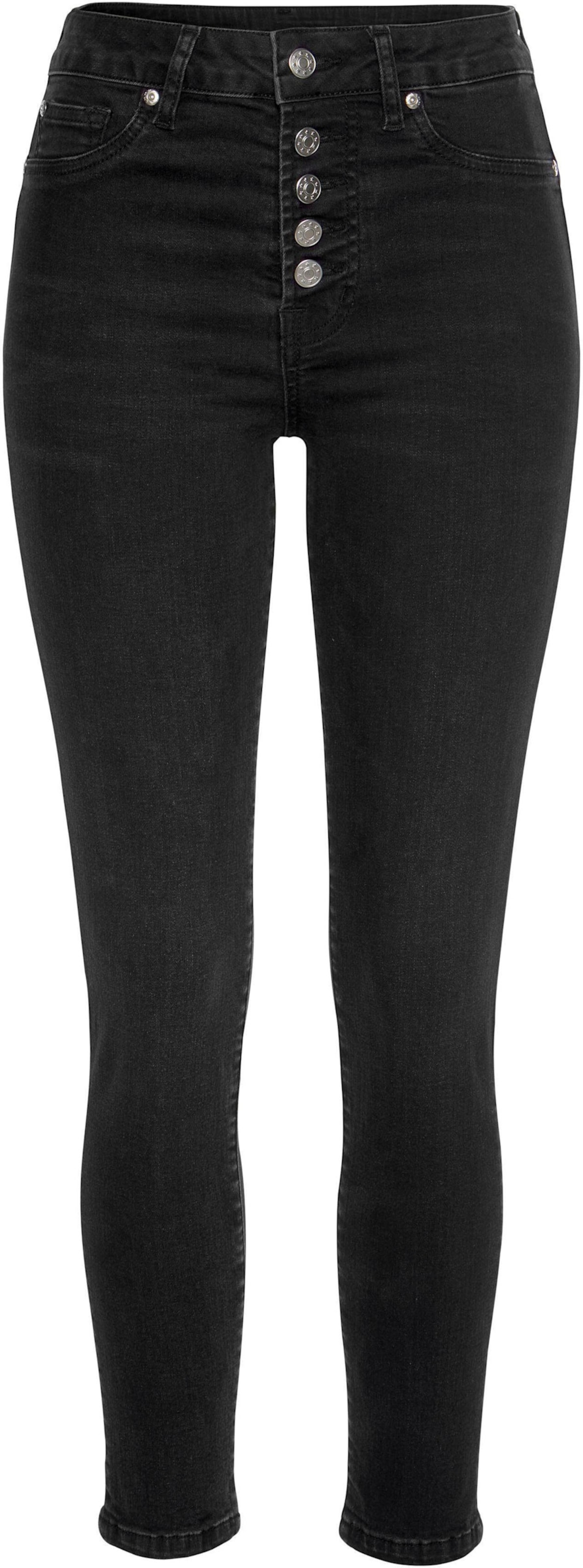 High-waist-Jeans in schwarz von Buffalo