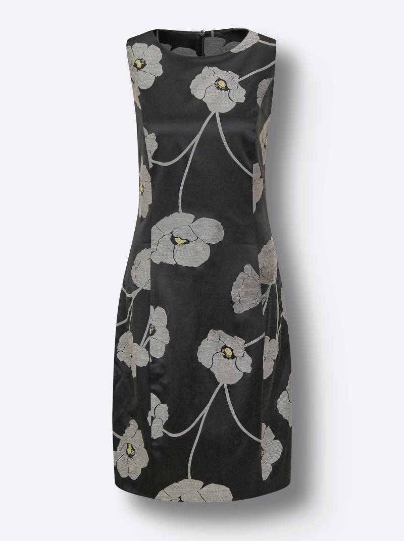 Jacquard-Kleid in schwarz-grau-gemustert von CREATION L PREMIUM