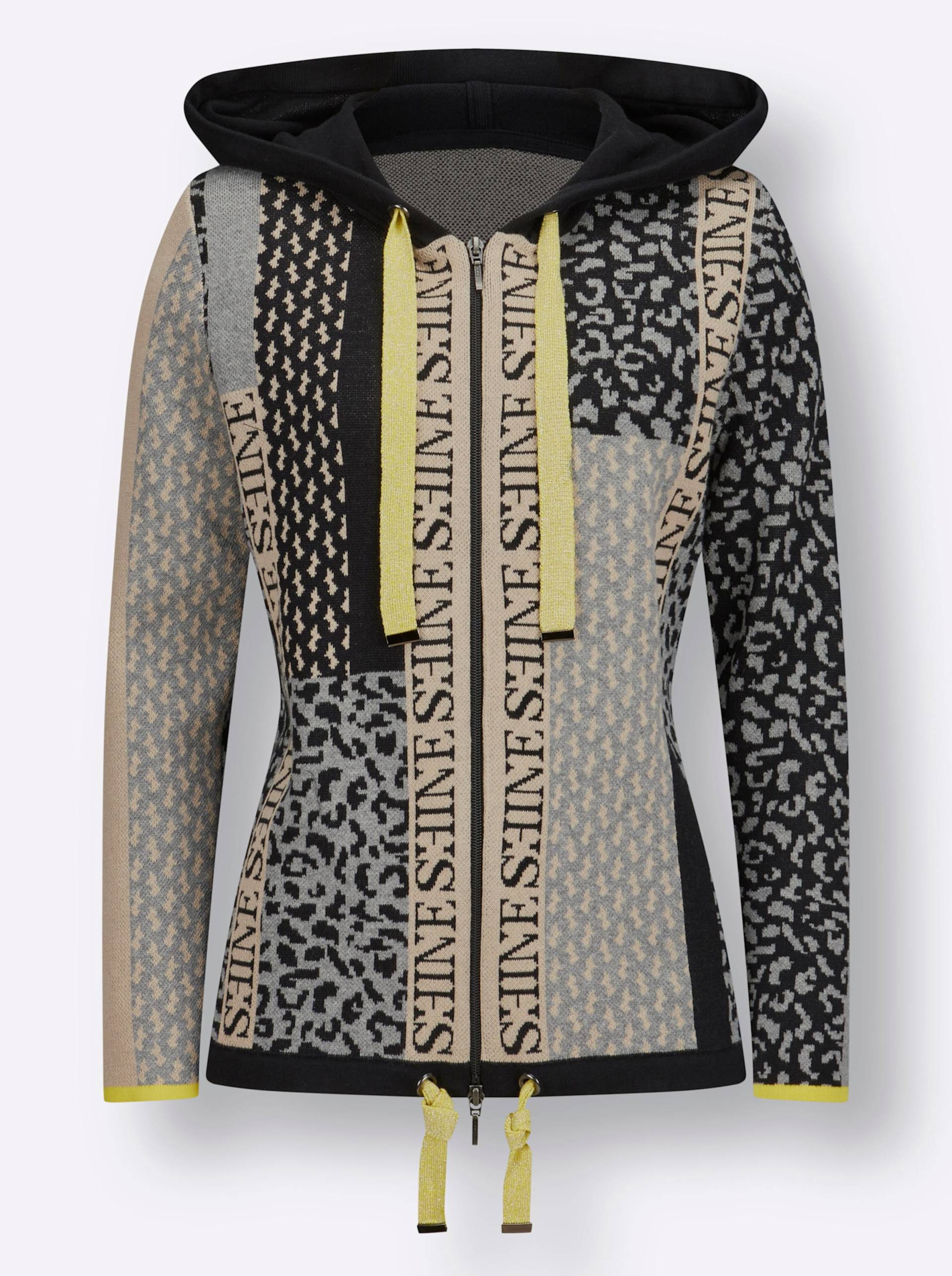 Jacquardstrickjacke