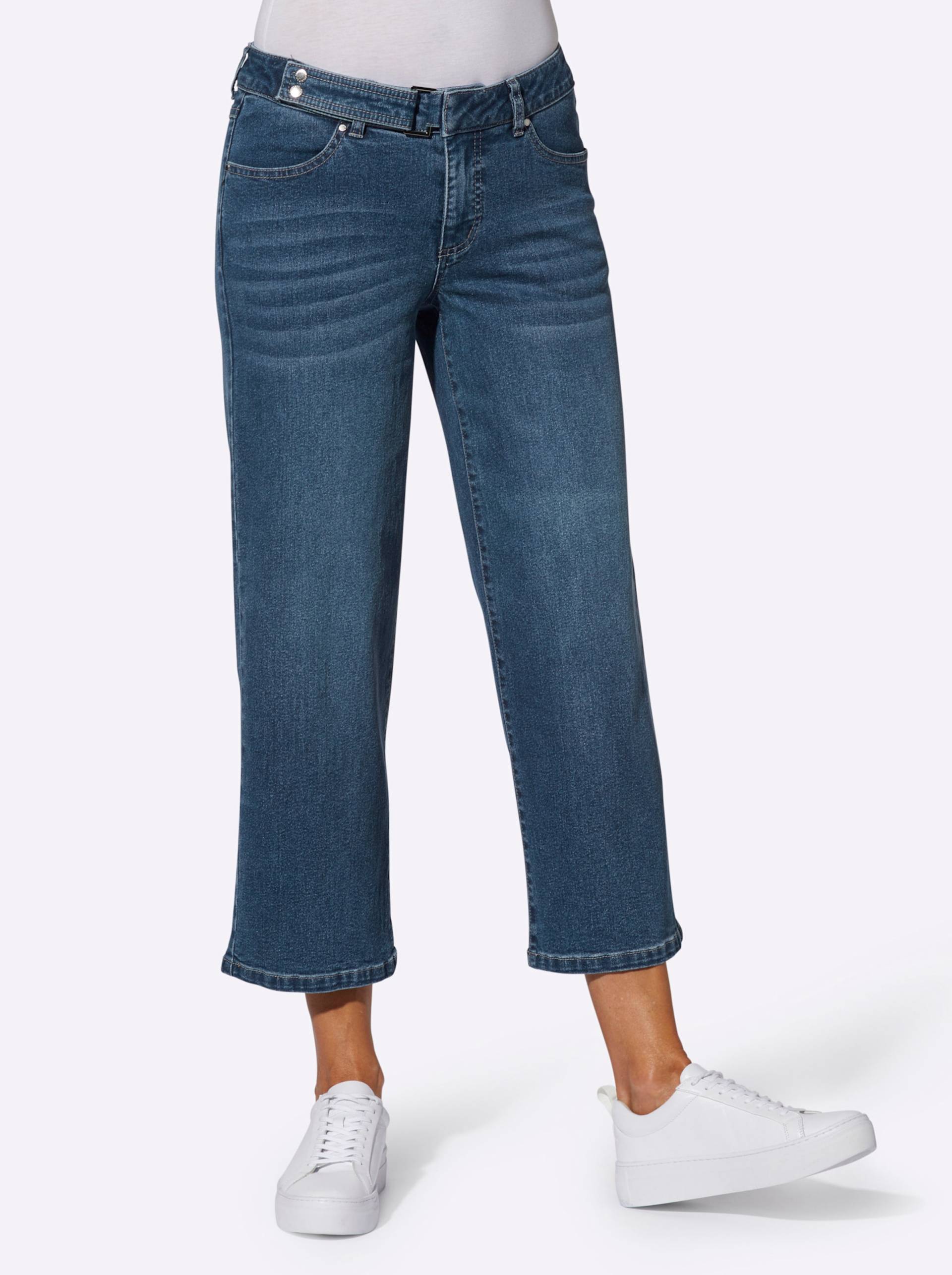 Jeans-Culotte in blue-stone-washed von heine