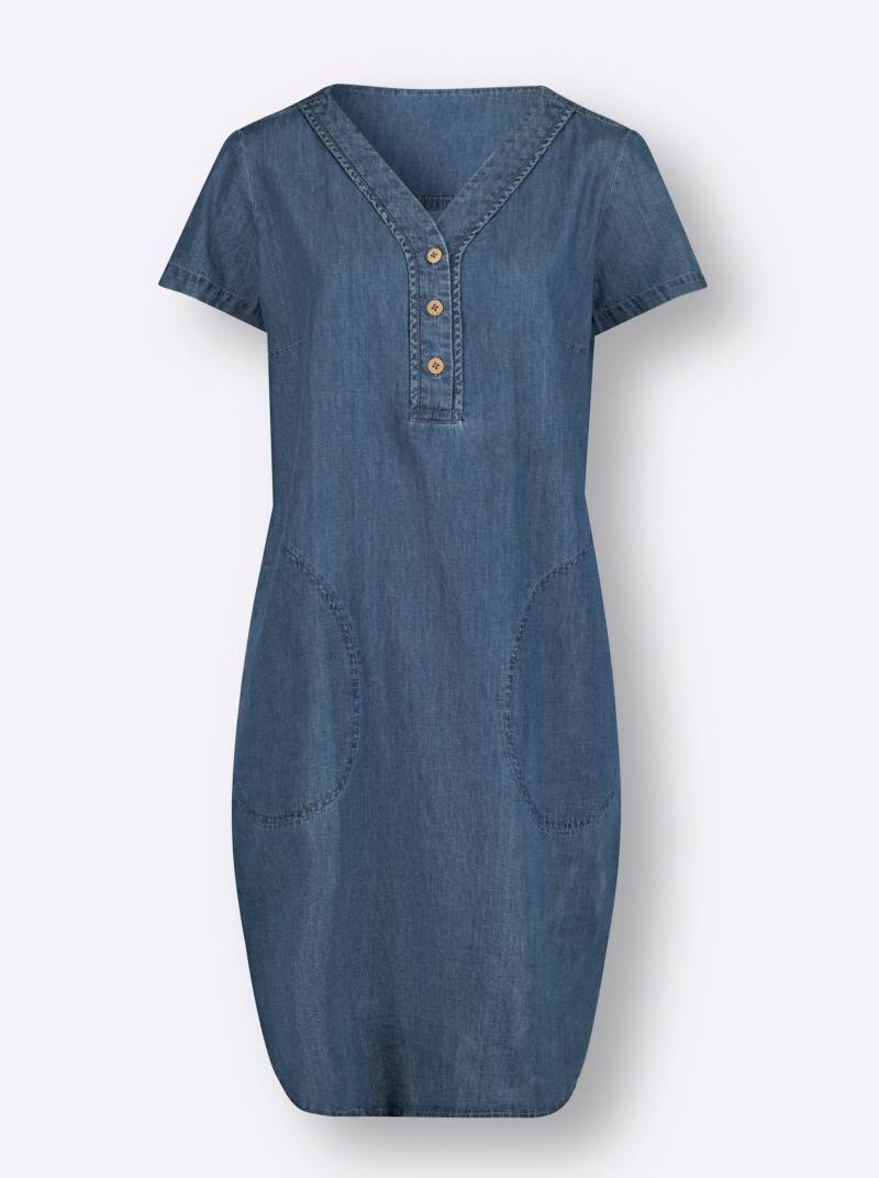 Jeans-Kleid in blue-stone-washed von heine