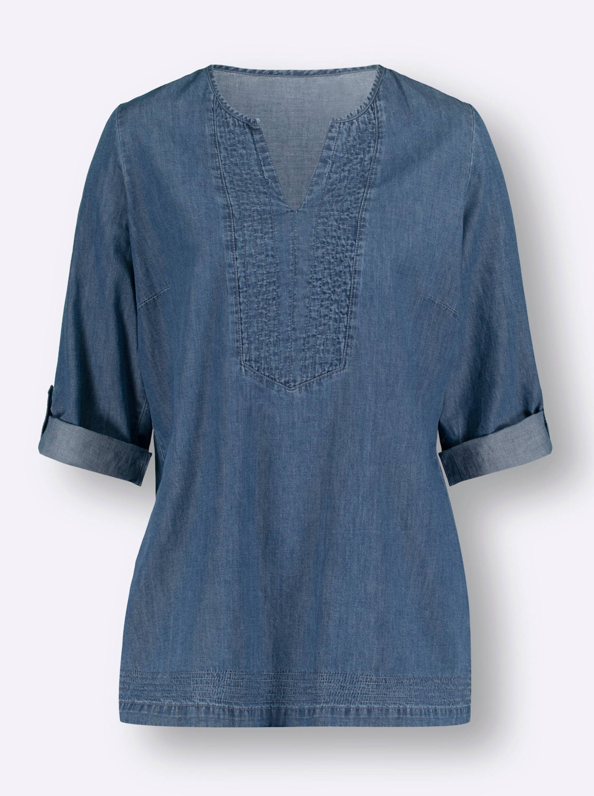 Jeans-Tunika in blue-stone-washed von heine