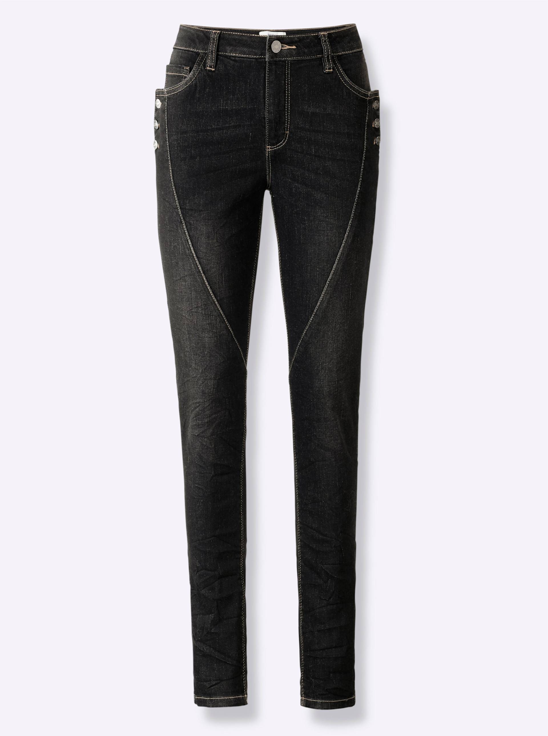 Jeans in black denim von heine