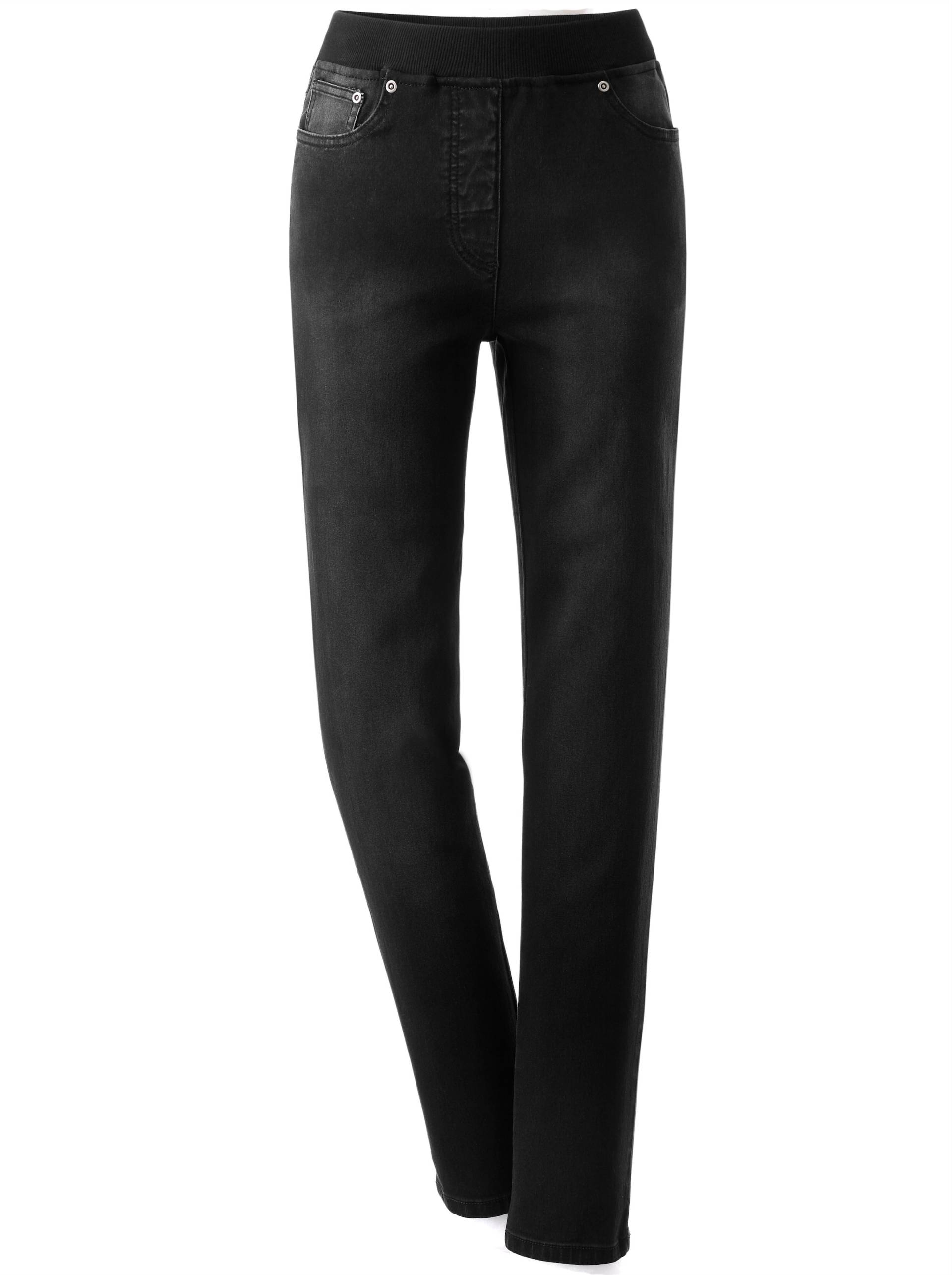 Schlupfjeans in black-denim von heine