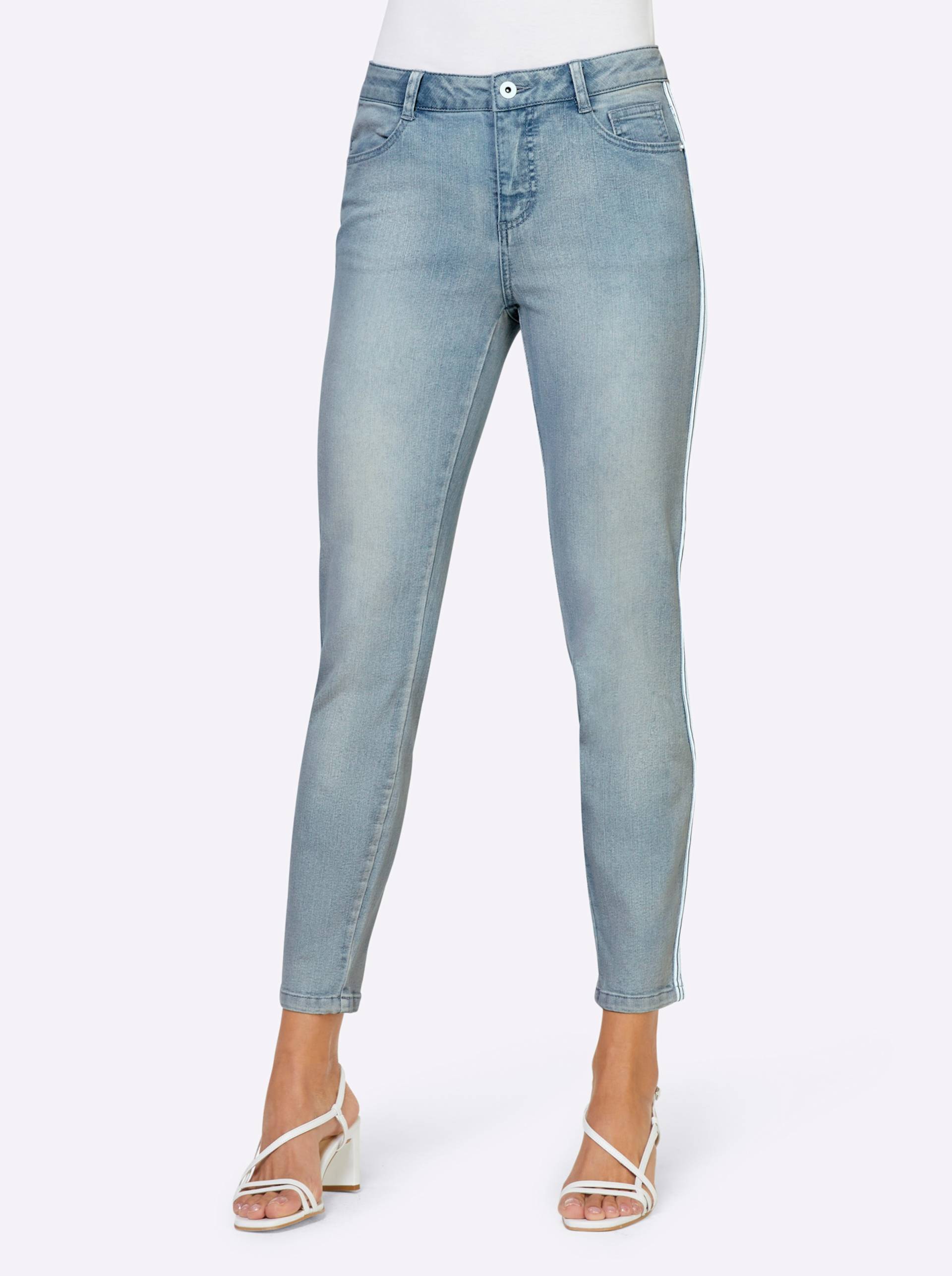 Jeans in blue-bleached von heine