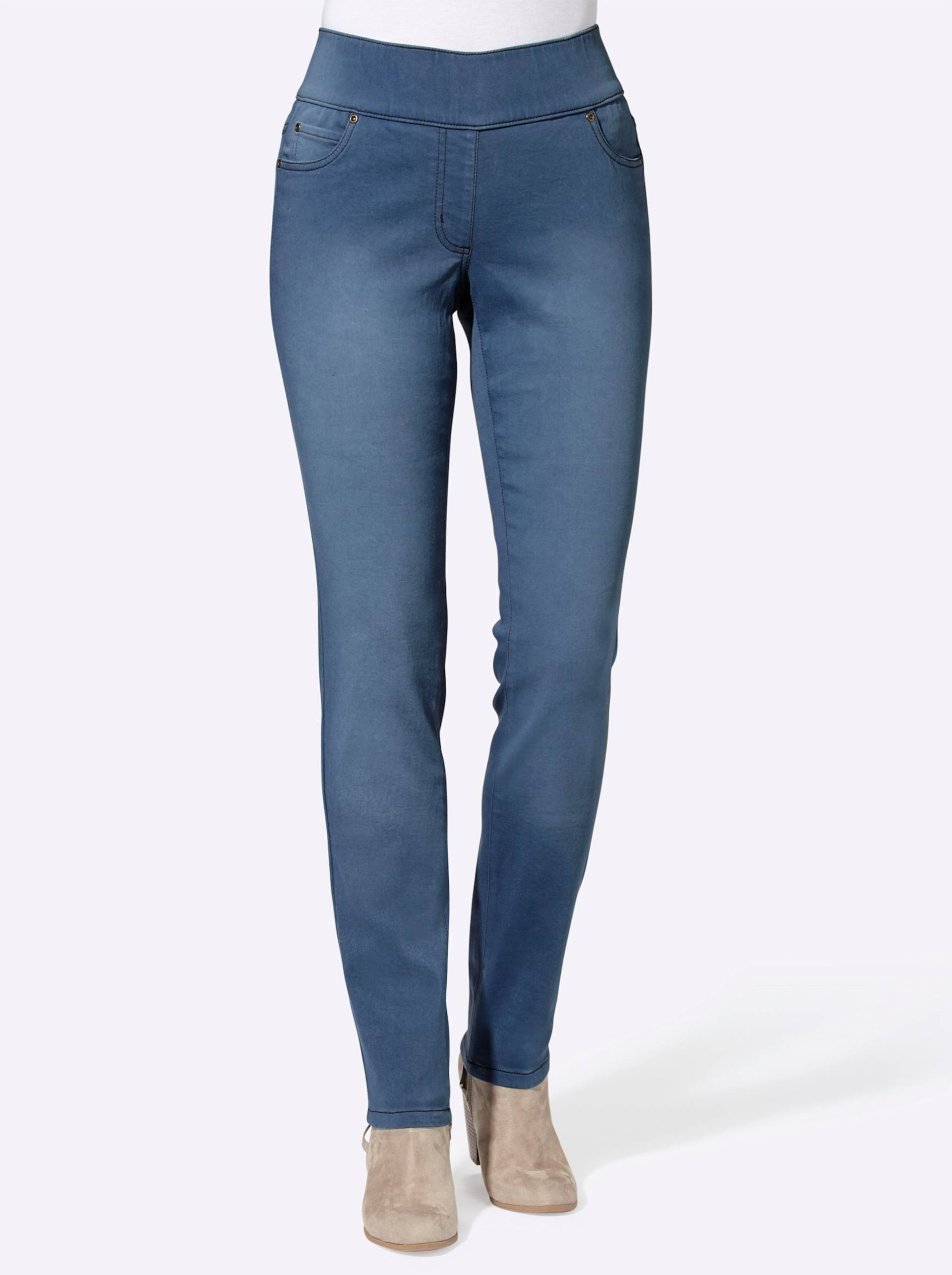 5-Pocket-Jeans in blue-bleached von heine