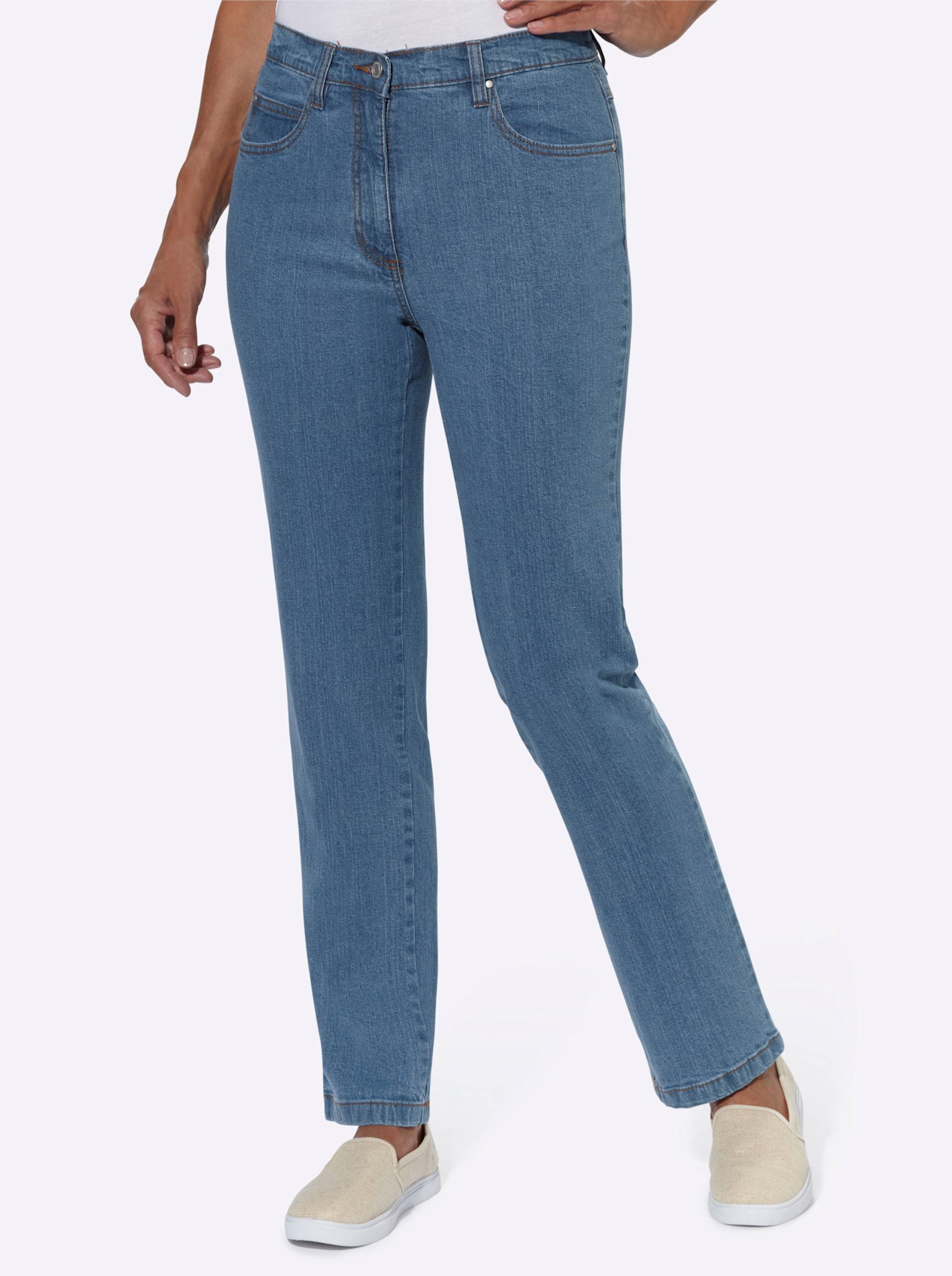 5-Pocket-Jeans in blue-bleached von heine