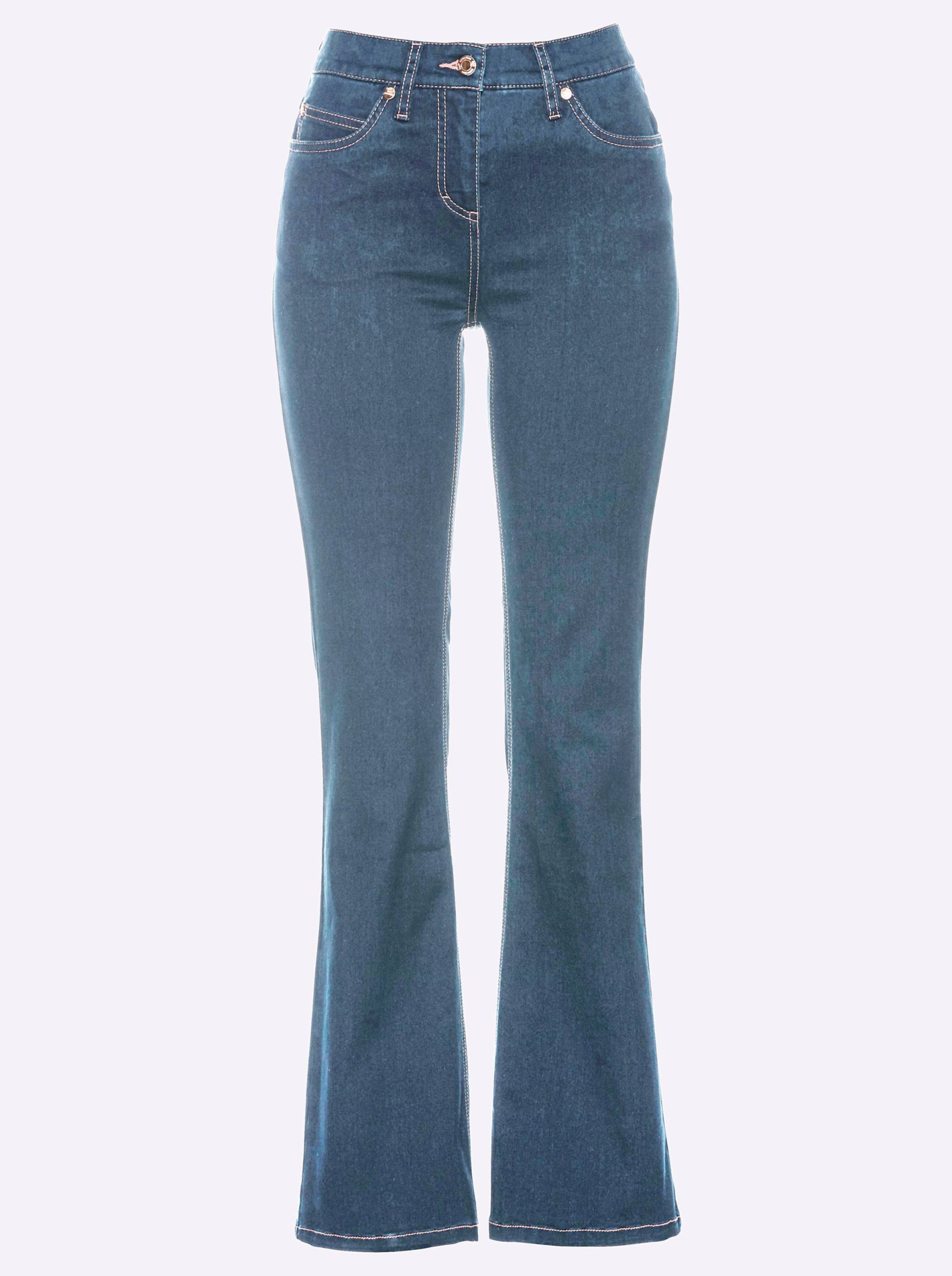 Bootcut-Jeans in blue-bleached von heine