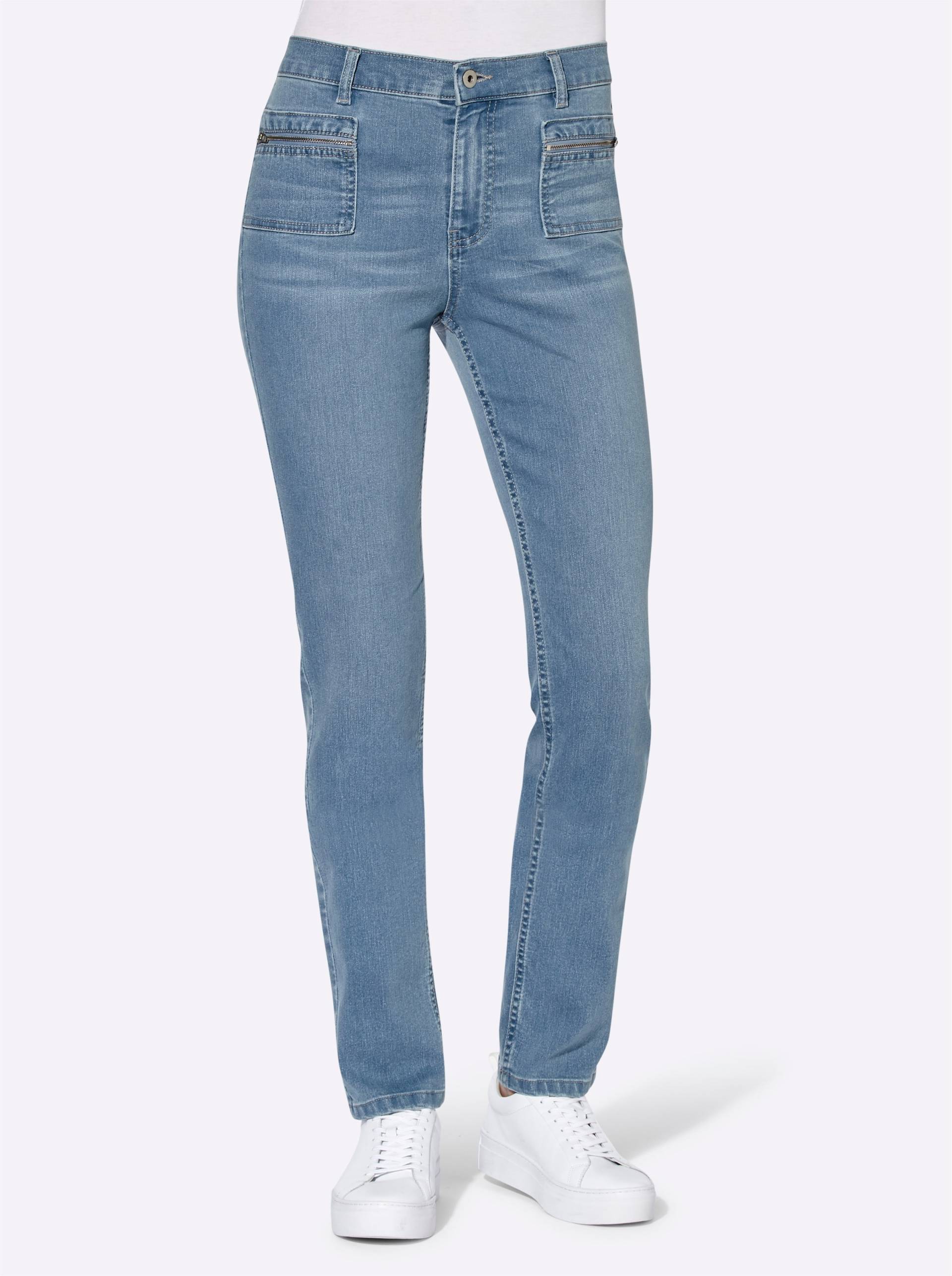 Jeans in blue-bleached von heine