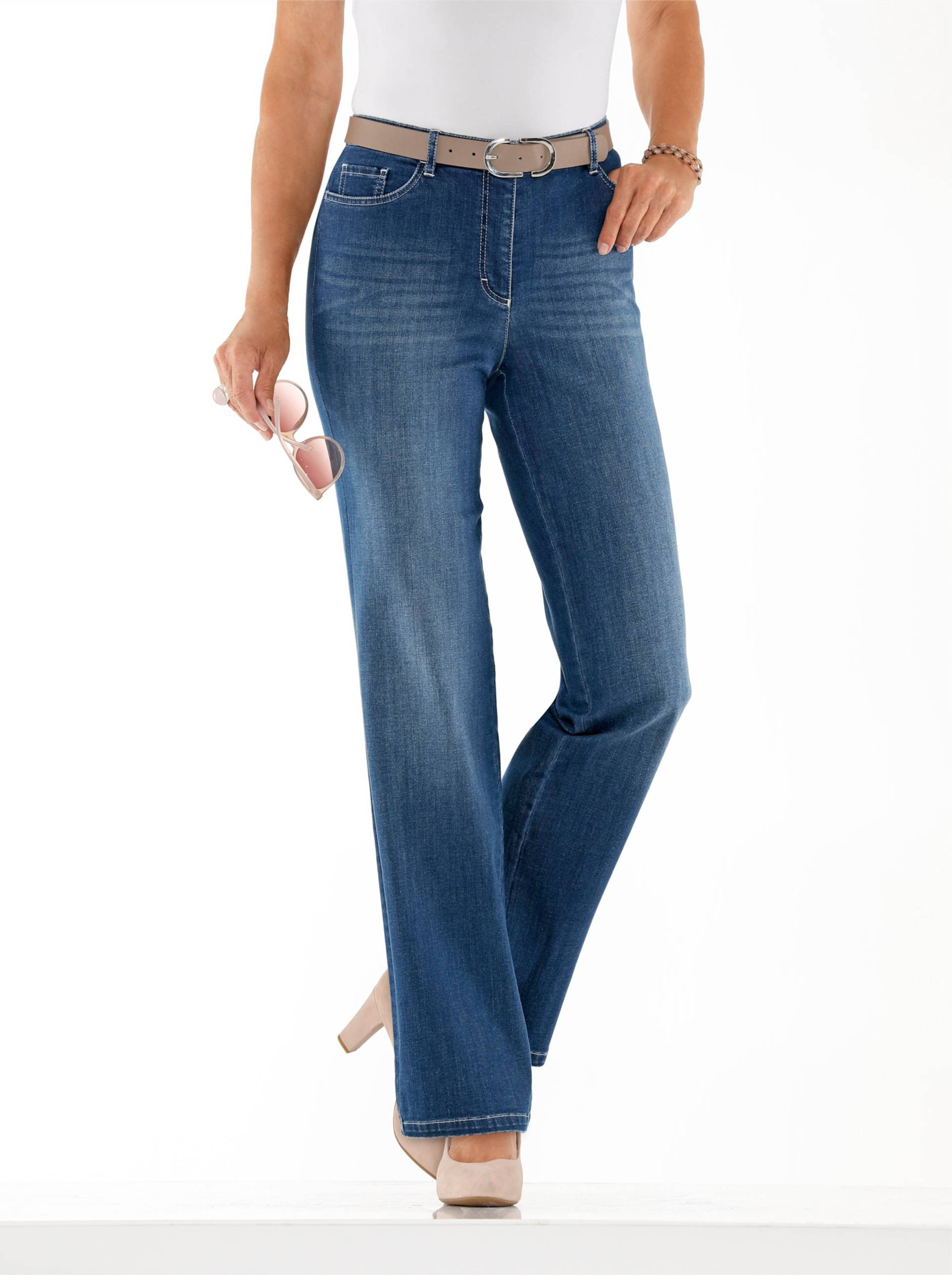 Jeans in blue-stone-washed von Cosma